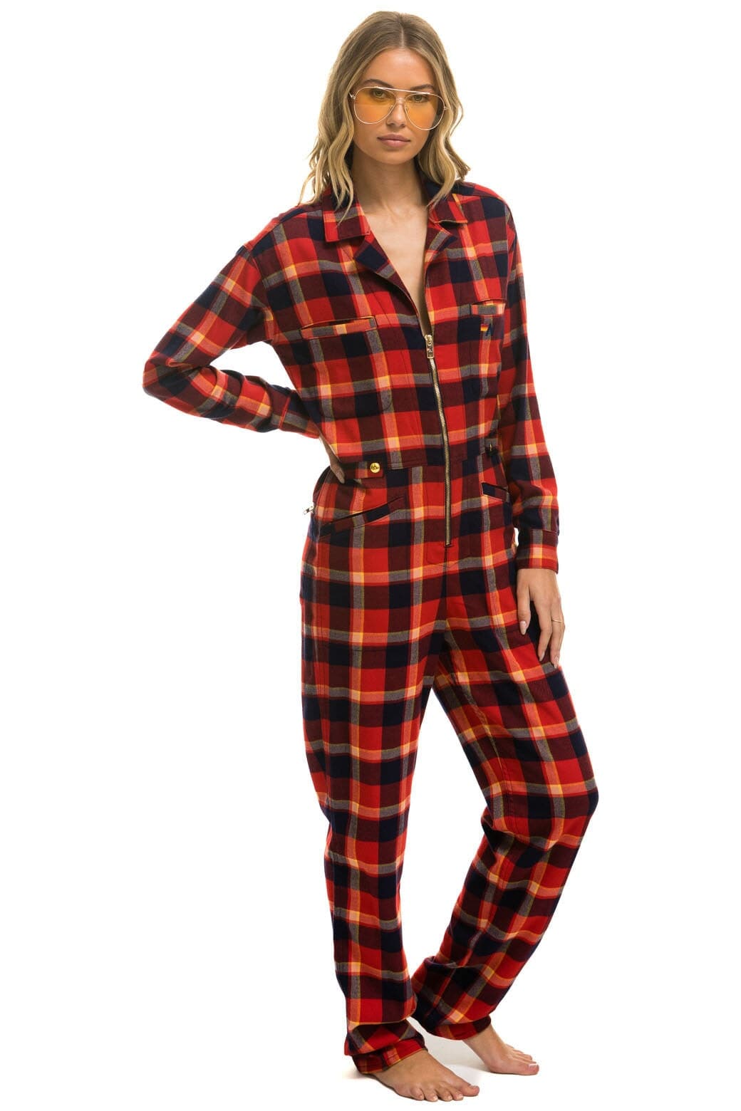 UNISEX PLAID FLIGHT SUIT - RUGBY PLAID - Image 3