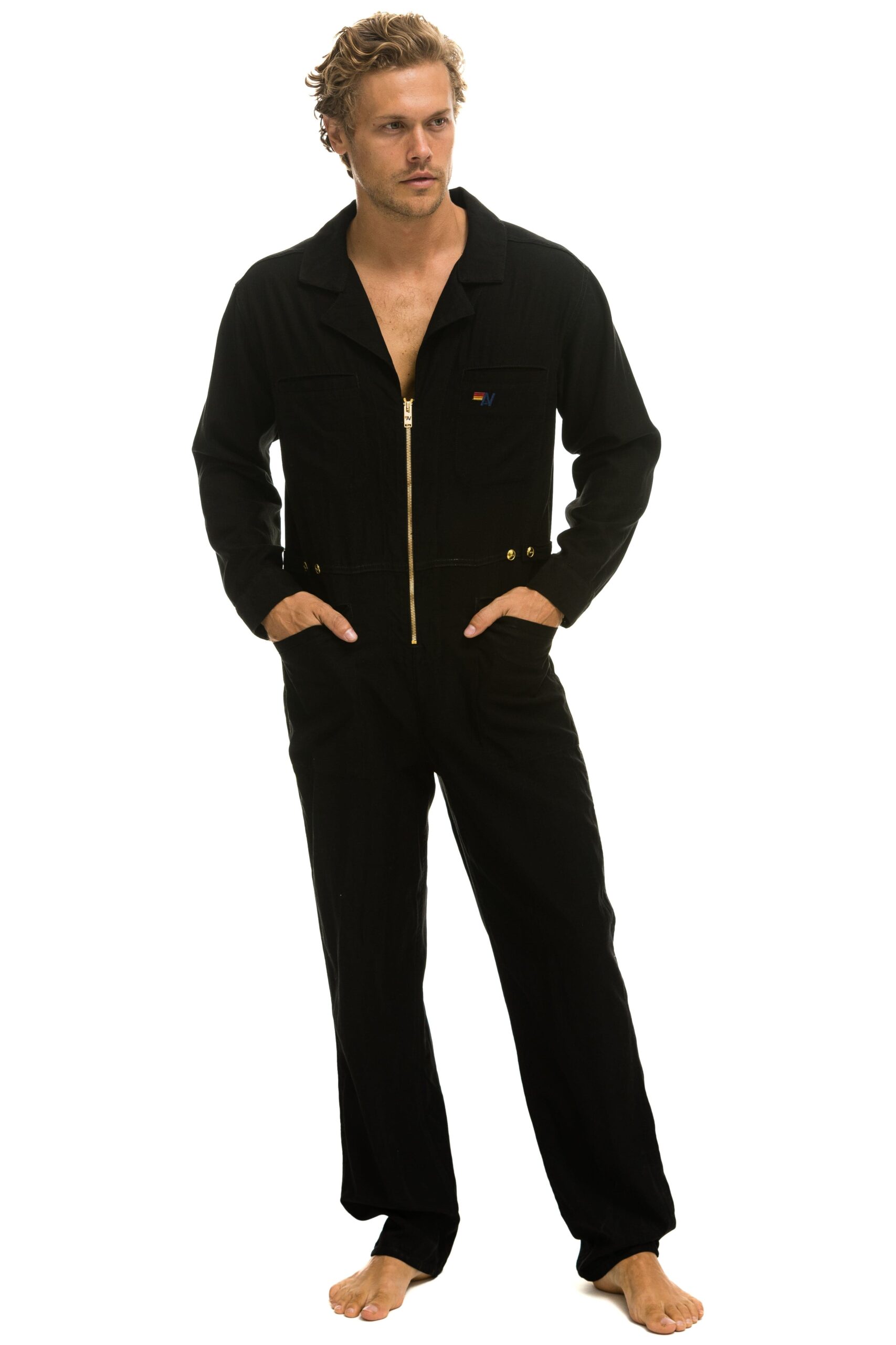 UNISEX TWILL FLIGHT SUIT - BLACK - Image 4