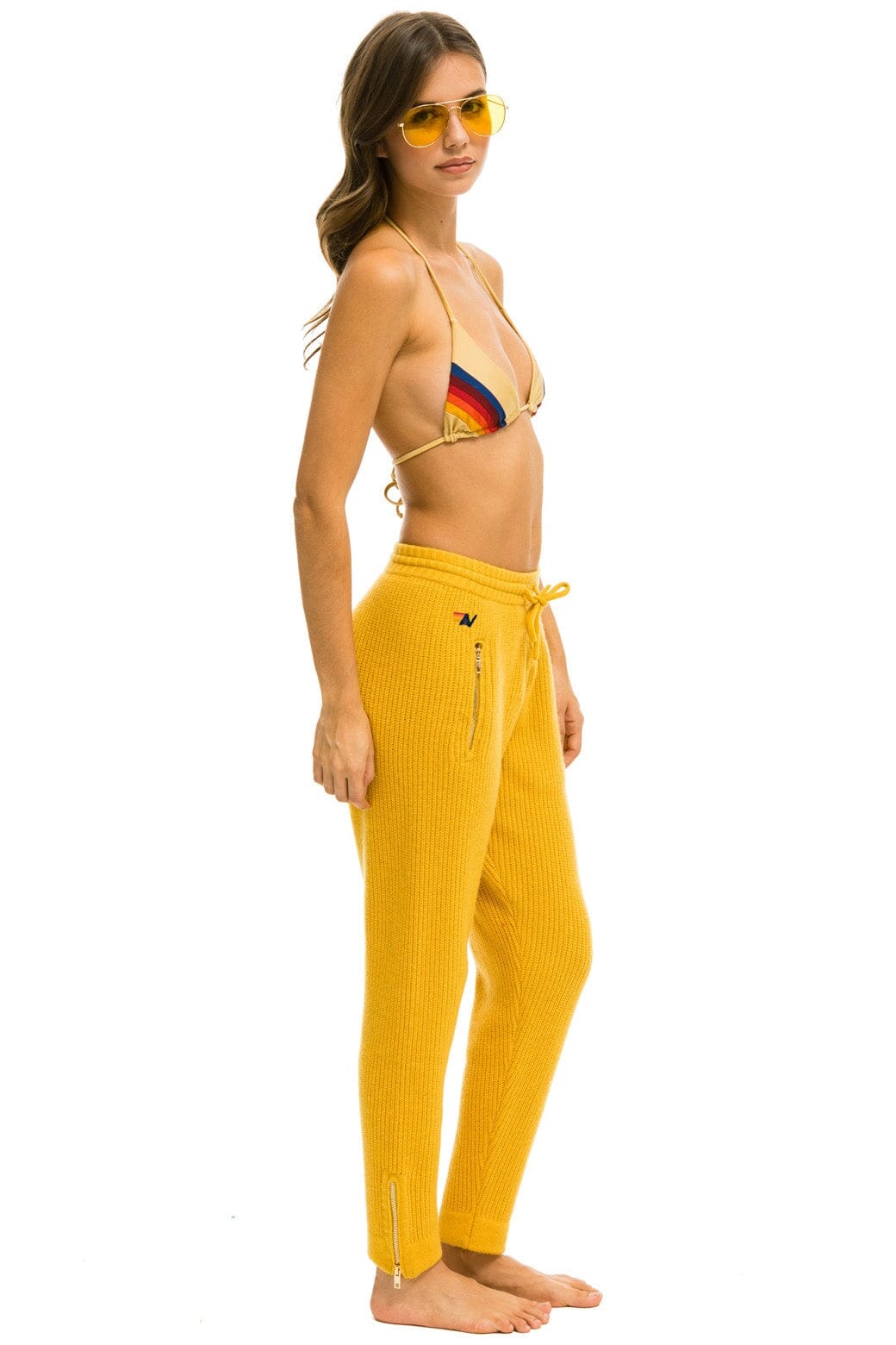VINTAGE CABIN CASHMERE SWEATER PANT - GOLD - Image 4