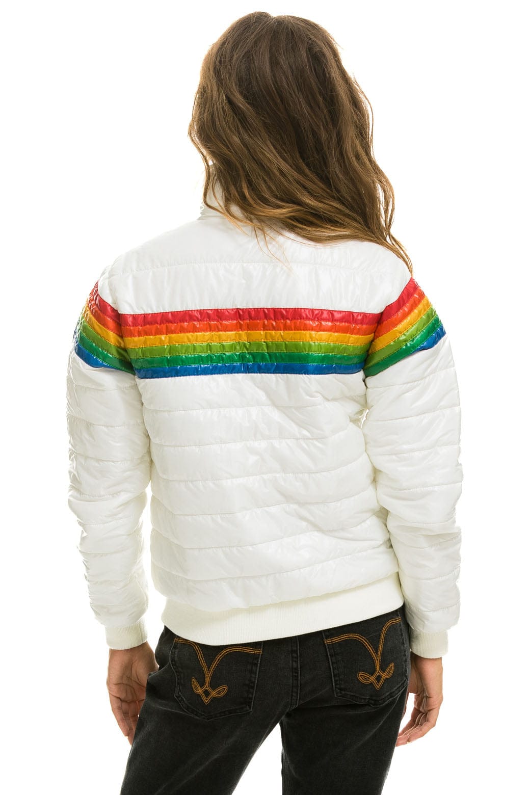 6 STRIPE JACKET - GLOSSY WHITE - Image 3