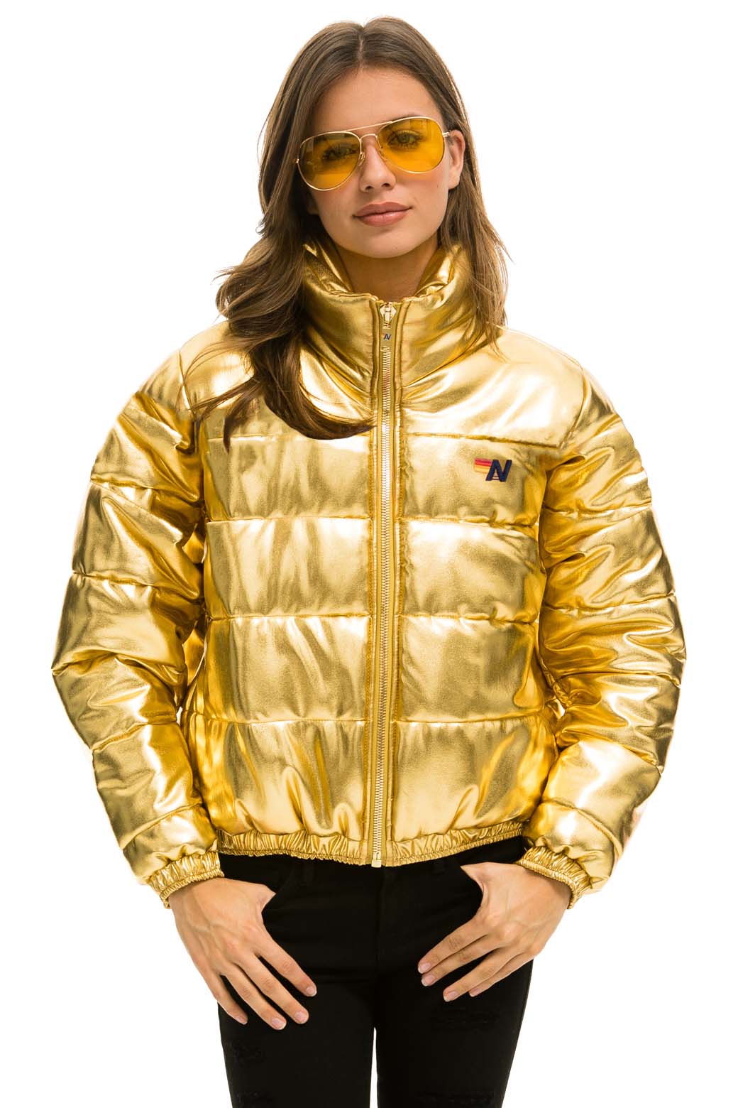 SUNBURST APRES PUFFER JACKET - GLOSSY GOLD - Image 3