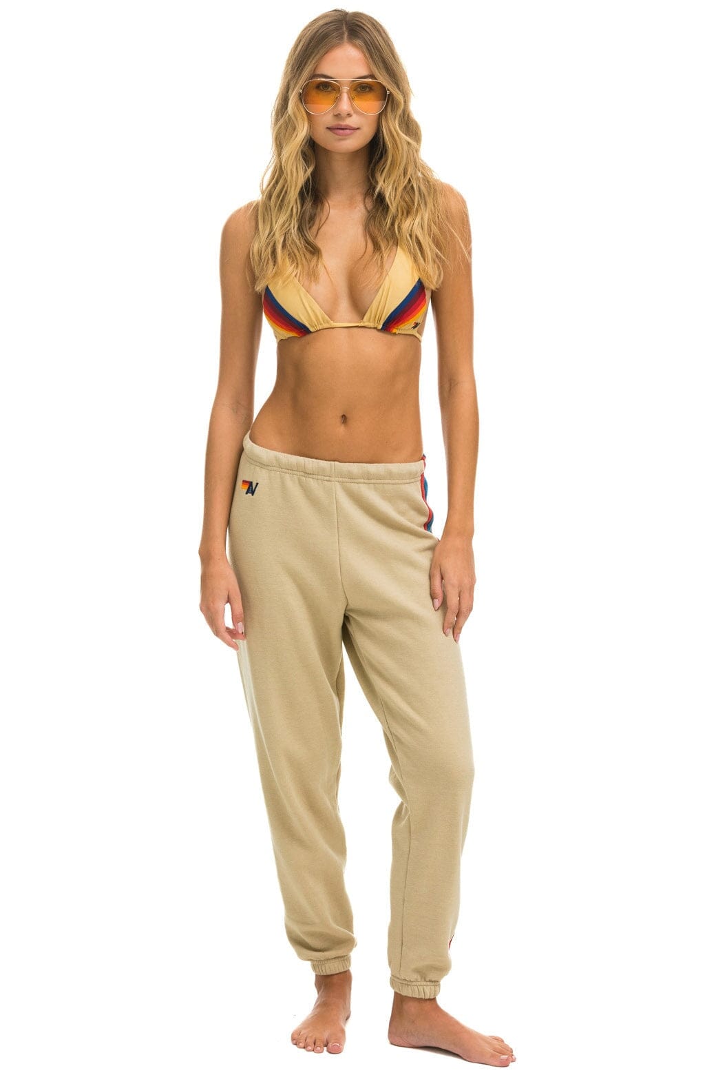 Alternative view of 5 STRIPE SWEATPANTS - SAND // USA