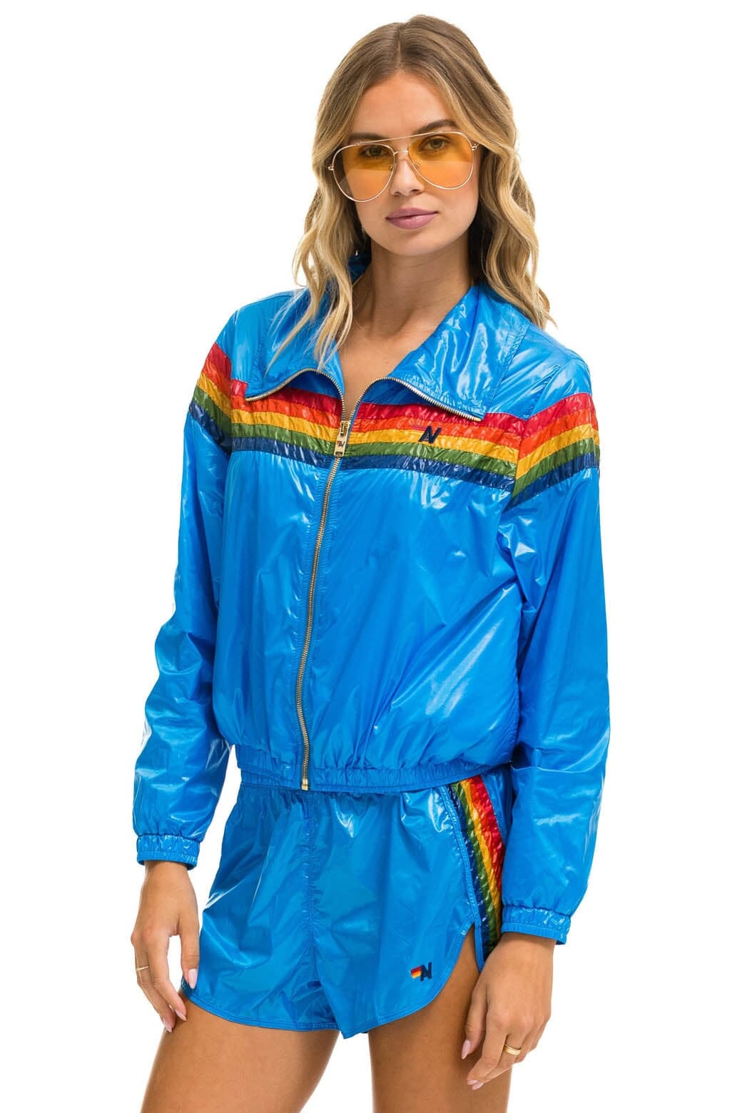 Alternative view of 5 STRIPE WINDBREAKER -  BLUE CINA