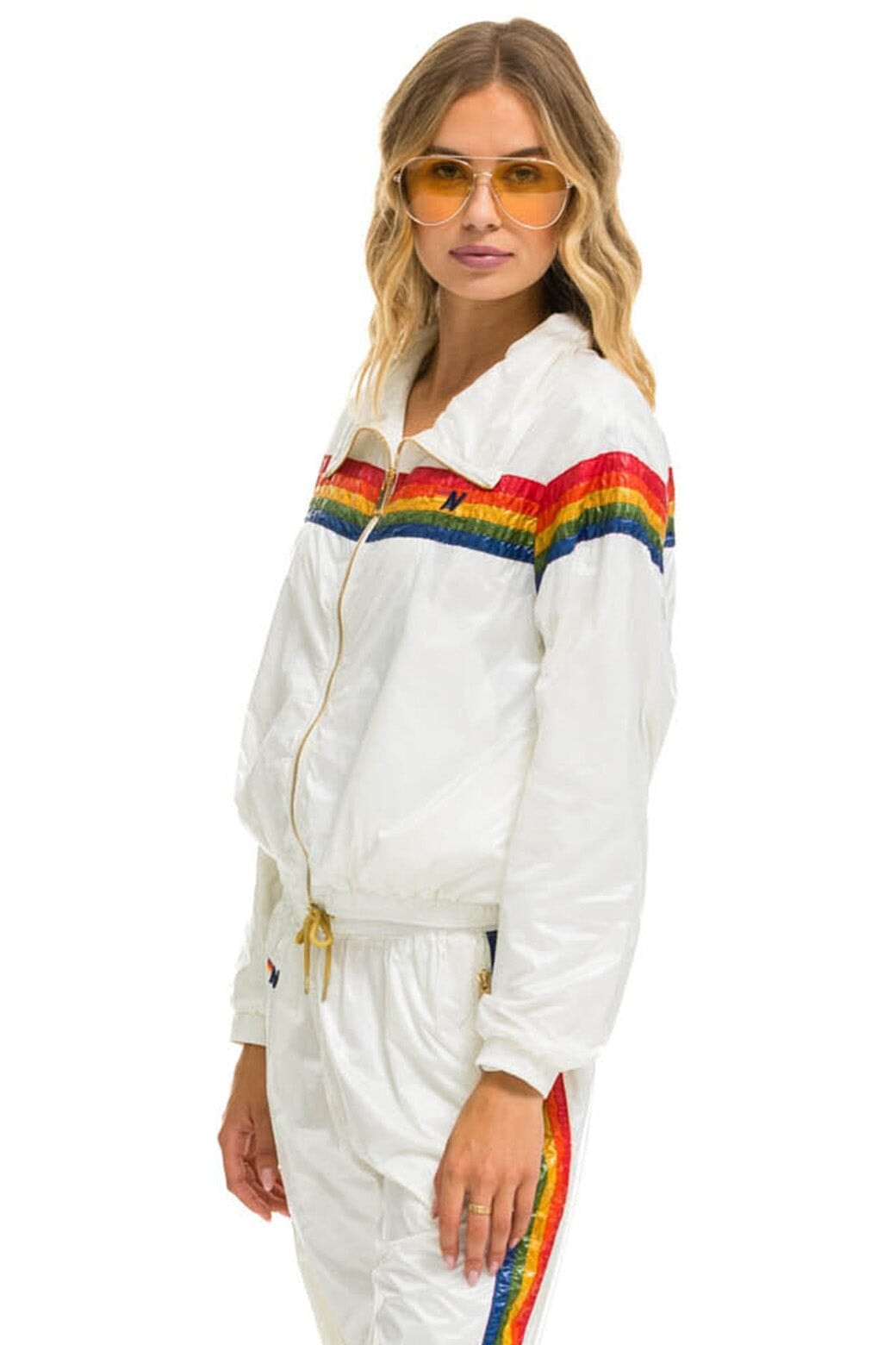Alternative view of 5 STRIPE WINDBREAKER - VINTAGE WHITE