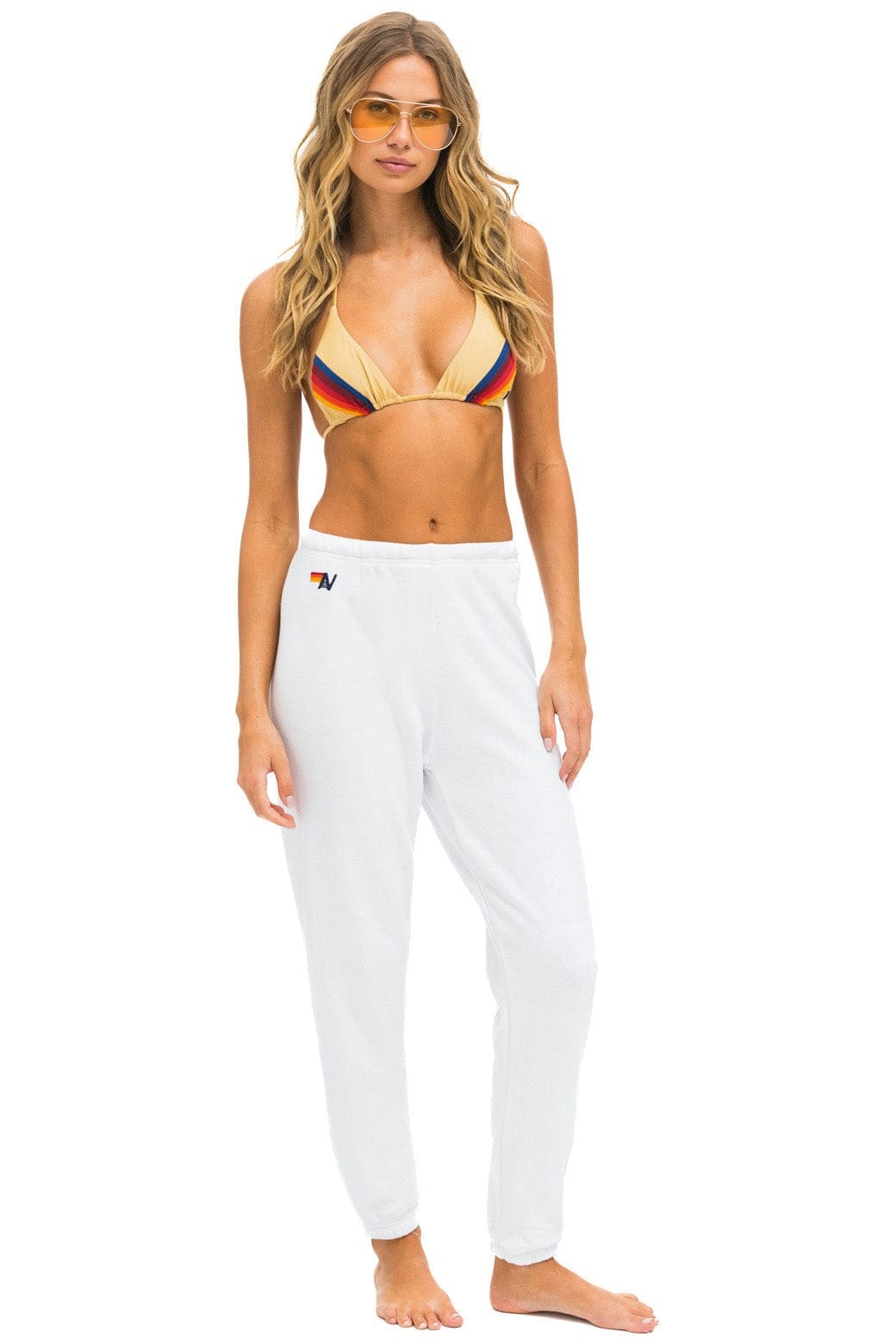 Alternative view of 6 STRIPE SWEATPANTS - WHITE // SERAPE