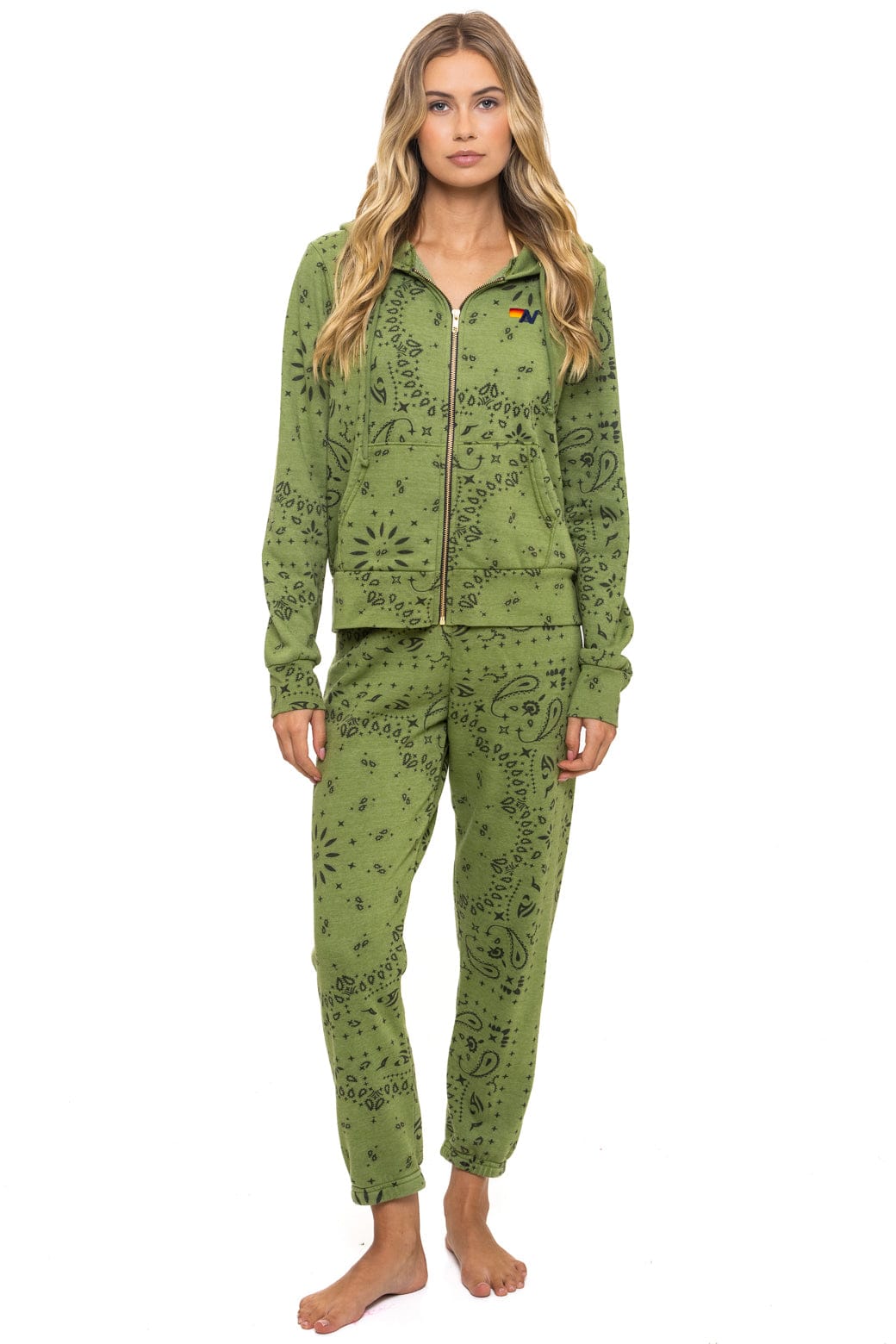 Alternative view of BANDANA SWEATPANTS - JUNGLE GREEN
