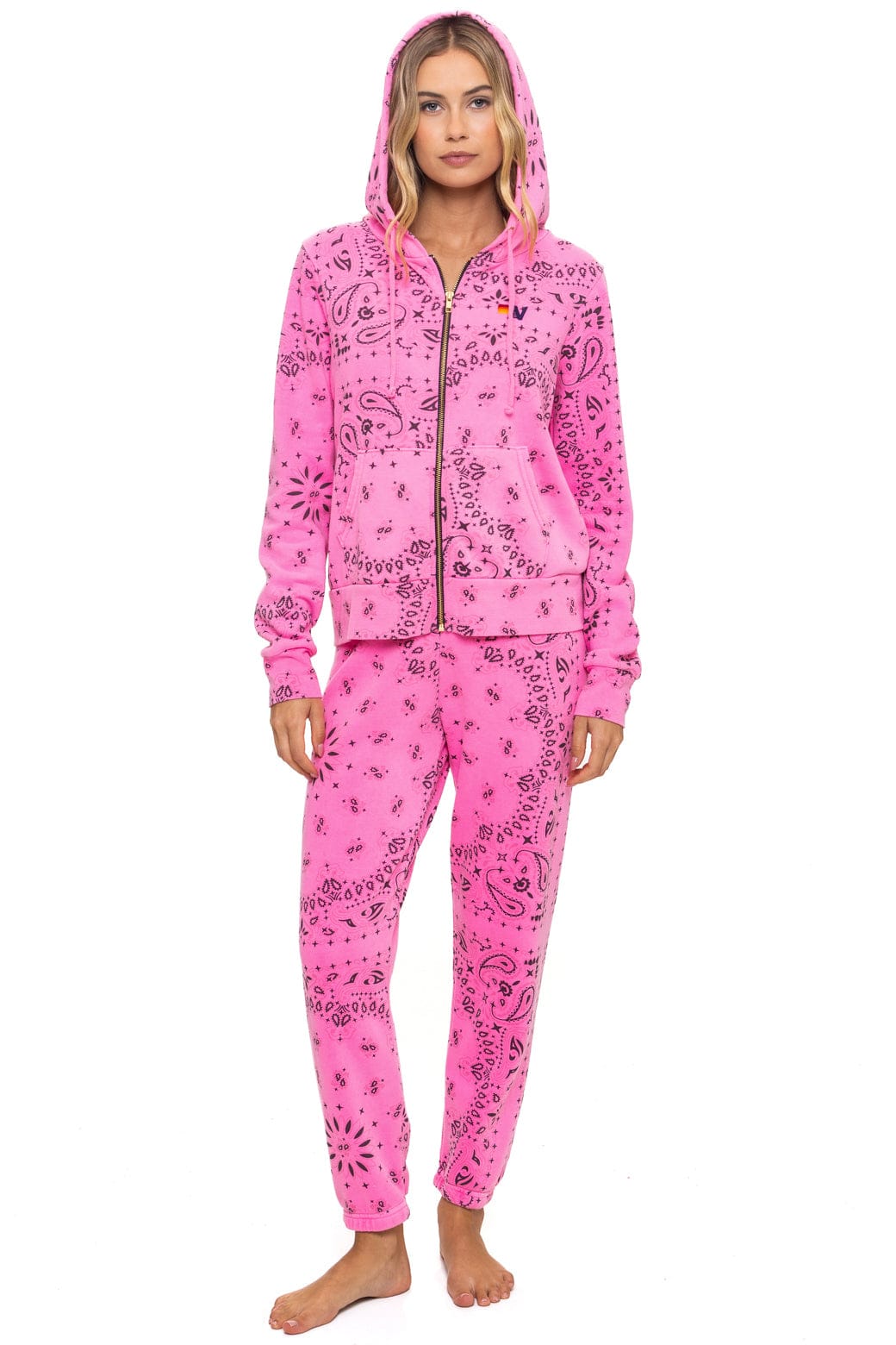 Alternative view of BANDANA SWEATPANTS - NEON PINK