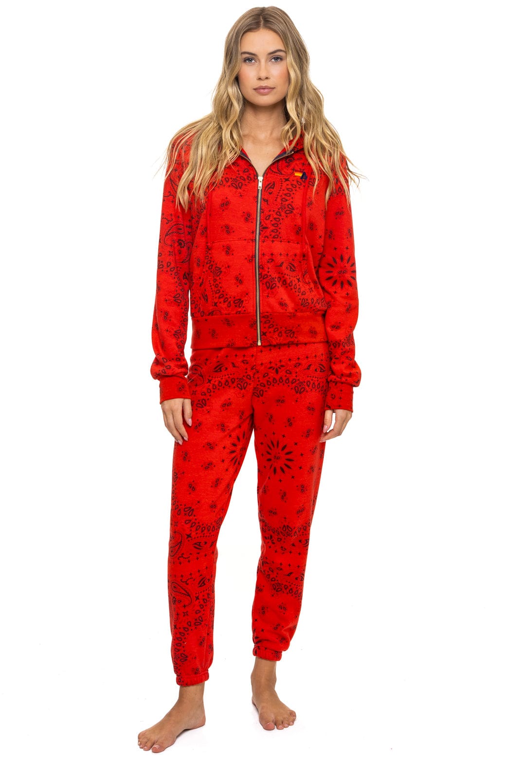 Alternative view of BANDANA SWEATPANTS - RED