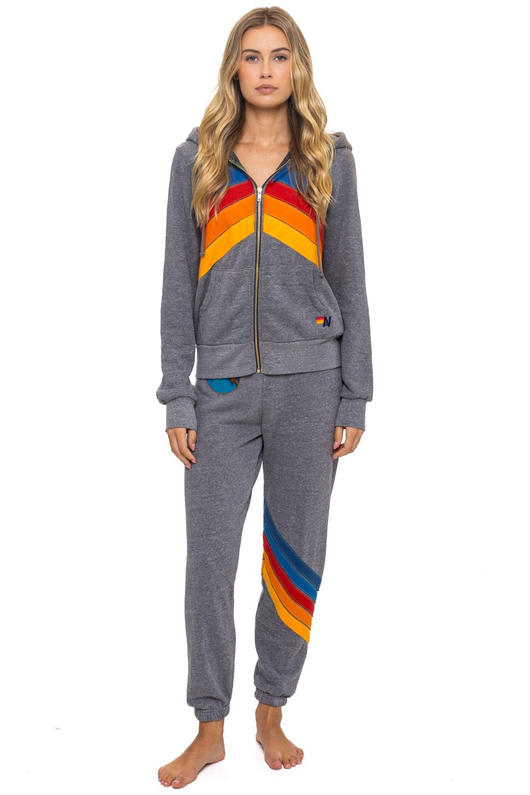 Alternative view of ALL SEASONS CIRCLE CHEVRON SWEATPANTS - HEATHER