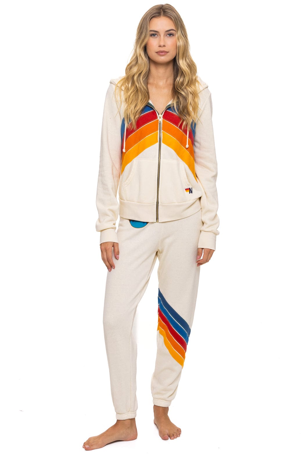 Alternative view of ALL SEASONS CIRCLE CHEVRON SWEATPANTS - VINTAGE WHITE