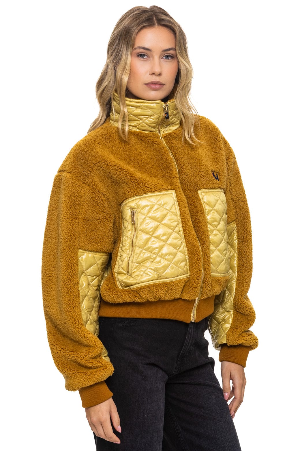 Alternative view of TEDDY FULL ZIP JACKET - HONEY