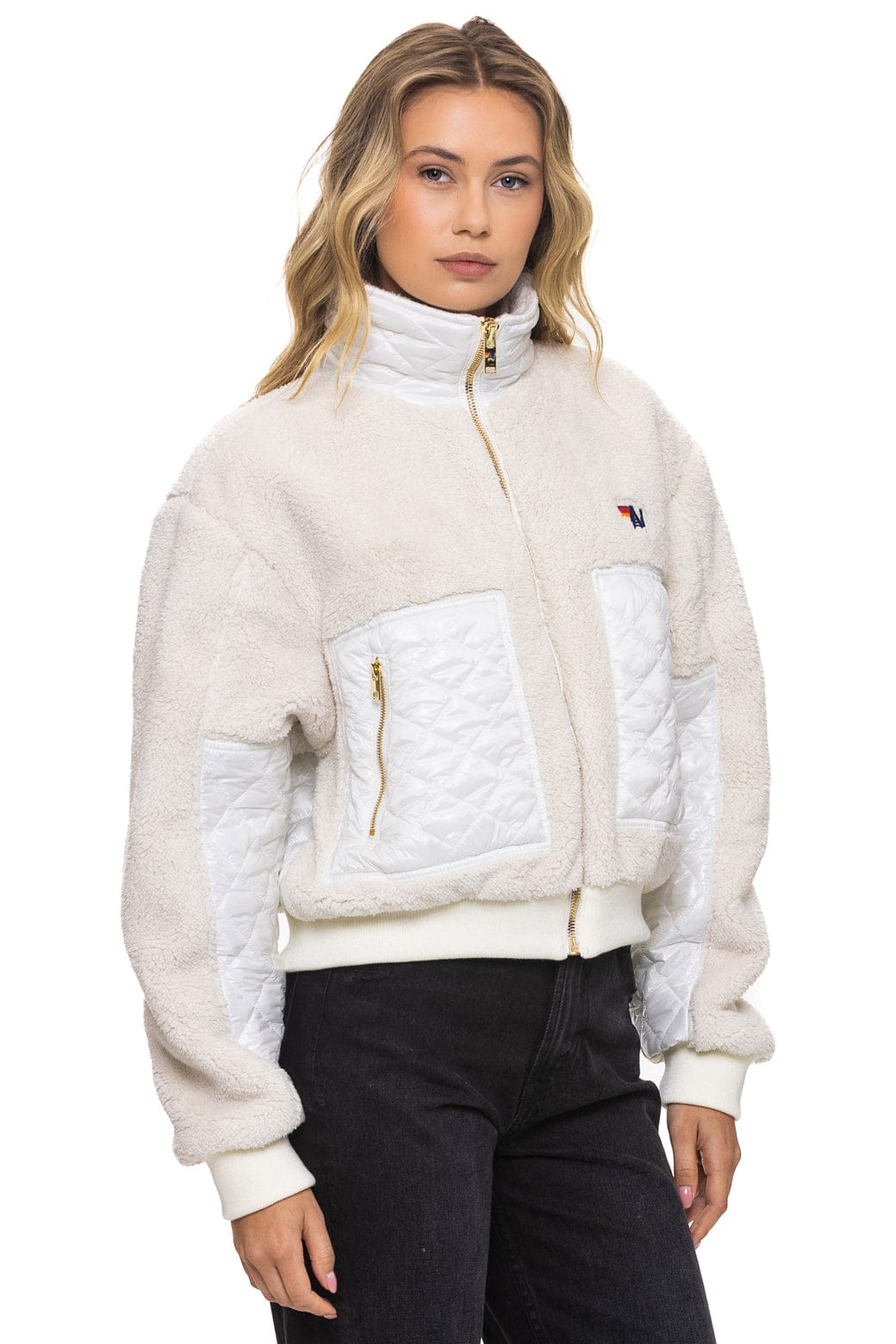 Alternative view of TEDDY FULL ZIP JACKET - VINTAGE WHITE