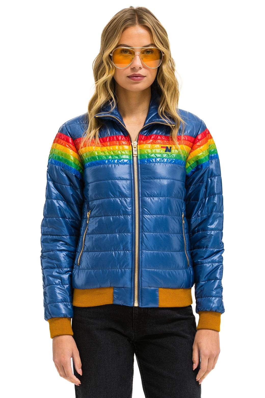 Alternative view of 6 STRIPE JACKET -  GLOSSY DEEP BLUE