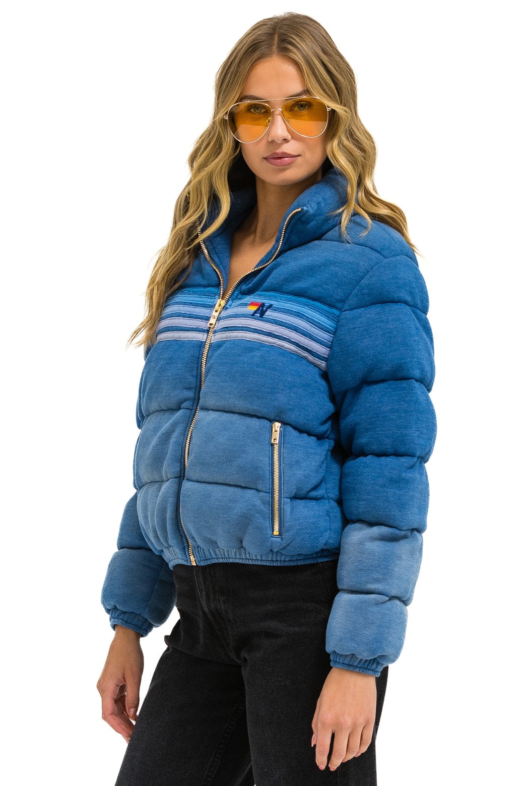 Alternative view of 5 STRIPE FADED APRES JACKET - FADED WATER