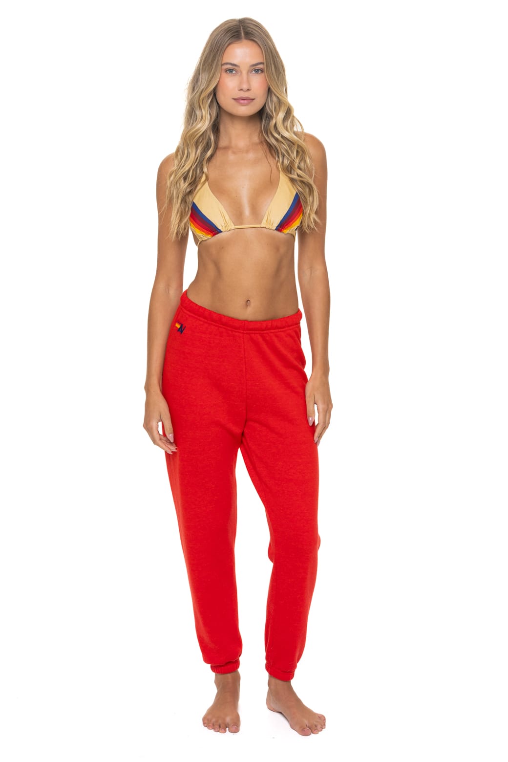 Alternative view of BOLT STITCH SWEATPANTS - RED // WHITE