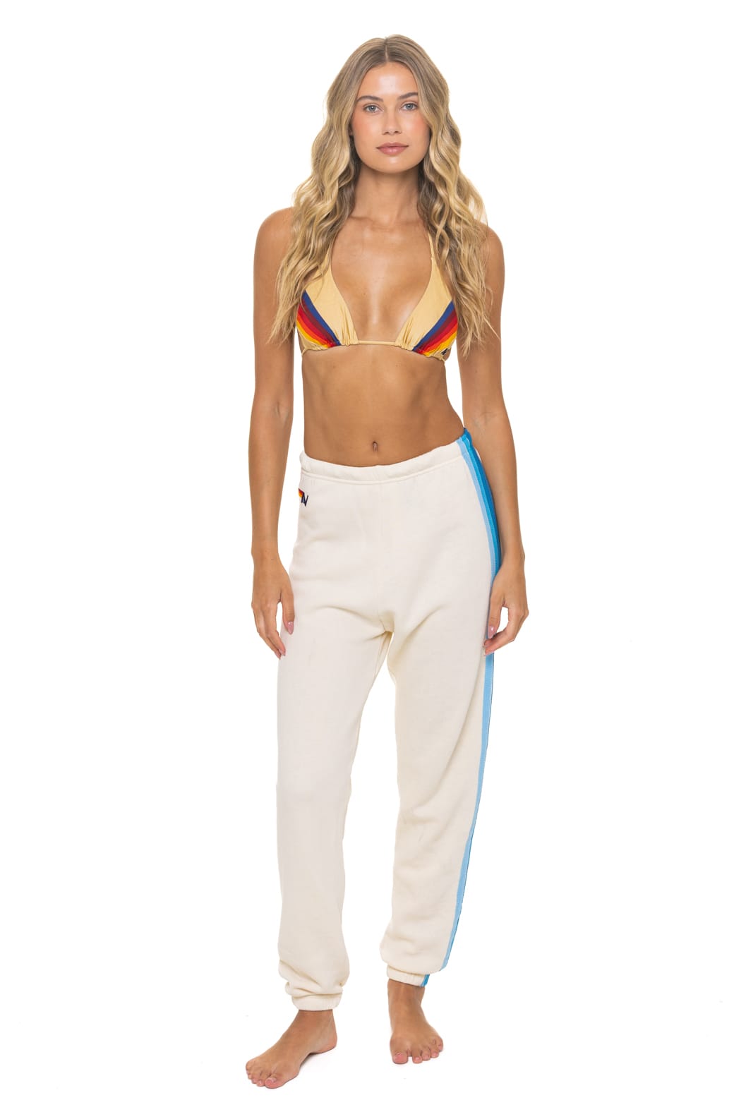 Alternative view of 5 STRIPE SWEATPANTS - VINTAGE WHITE // BLUE