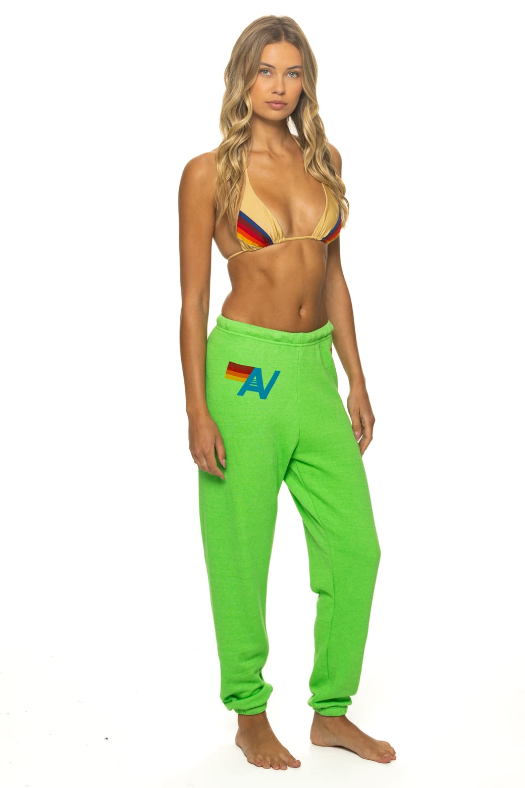 Alternative view of LOGO SWEATPANTS - NEON MINT