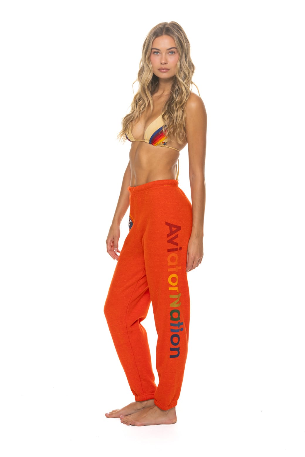 Alternative view of AVIATOR NATION SWEATPANTS - VINTAGE ORANGE