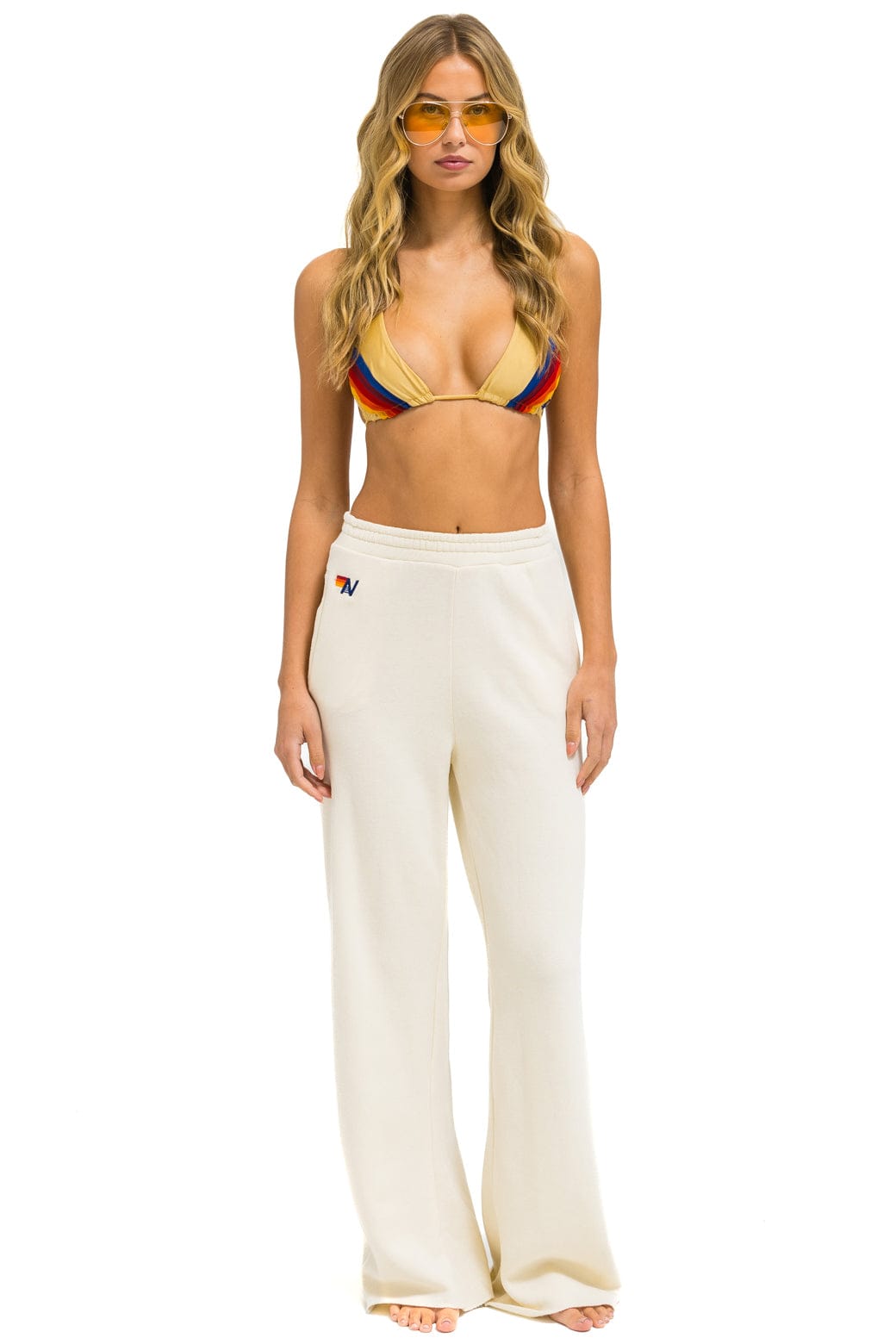 WIDE LEG POCKET SWEATPANTS - VINTAGE WHITE