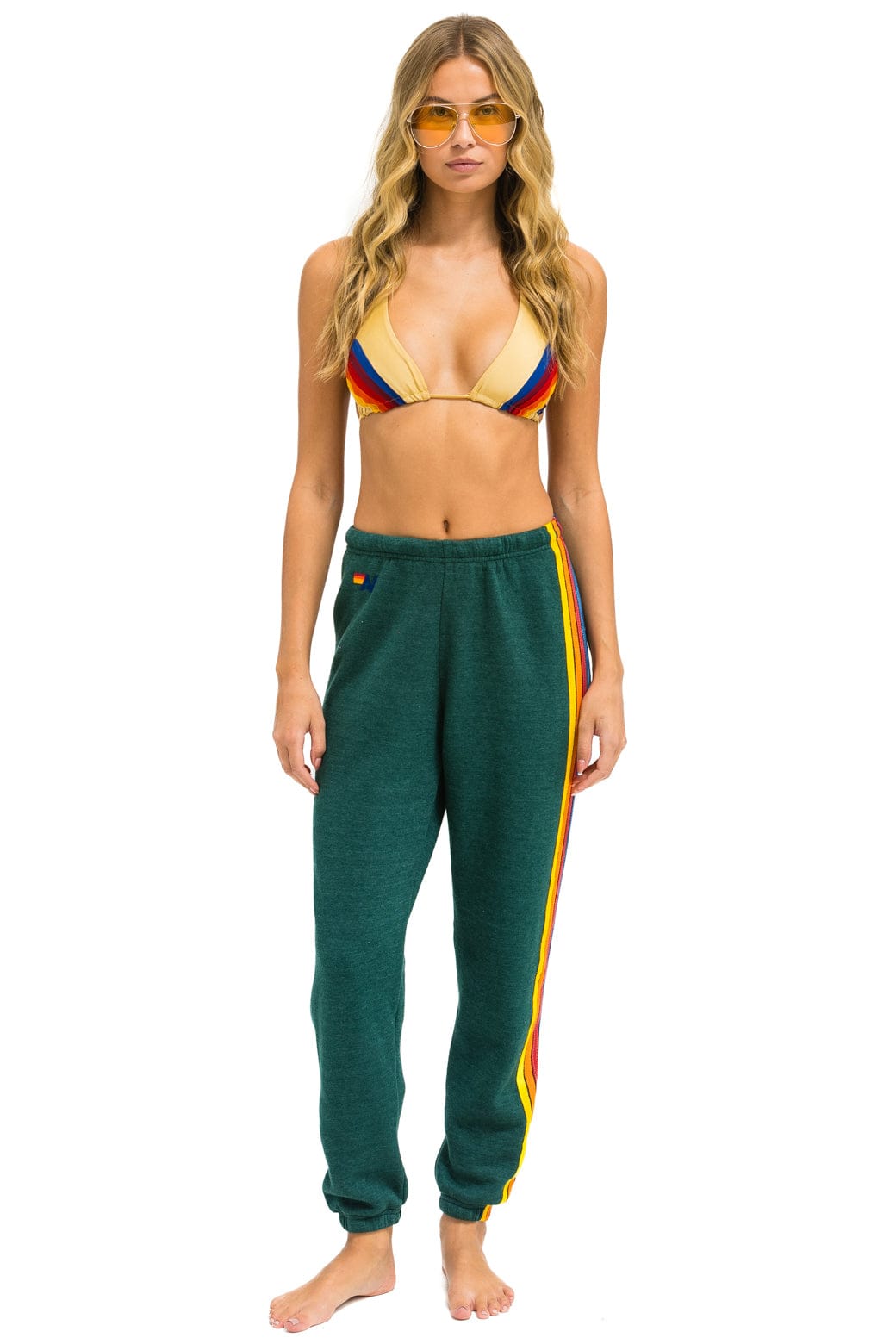 Alternative view of 5 STRIPE SWEATPANTS - FOREST