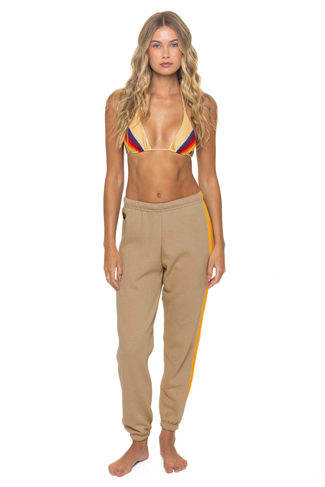 Alternative view of 5 STRIPE SWEATPANTS - TAN