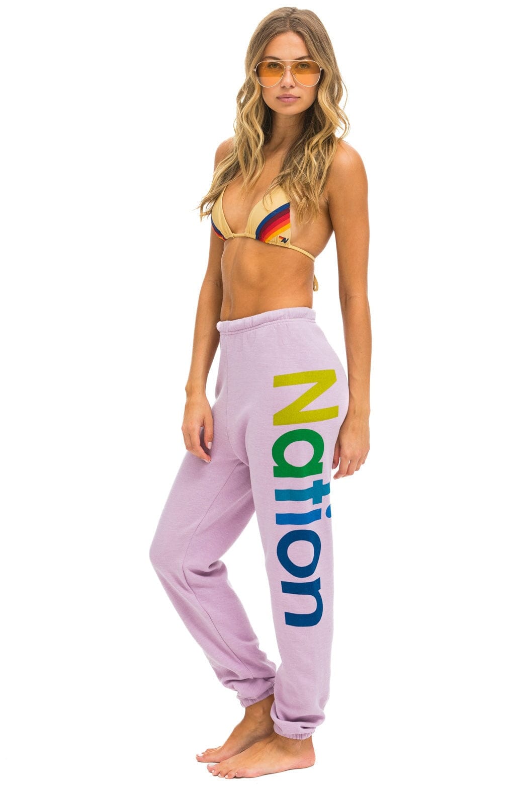 Alternative view of AVIATOR NATION 2 SWEATPANTS - MAUVE