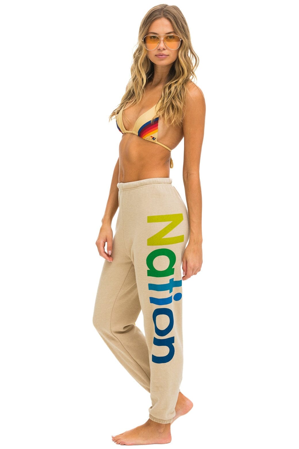 Alternative view of AVIATOR NATION 2 SWEATPANTS - SAND