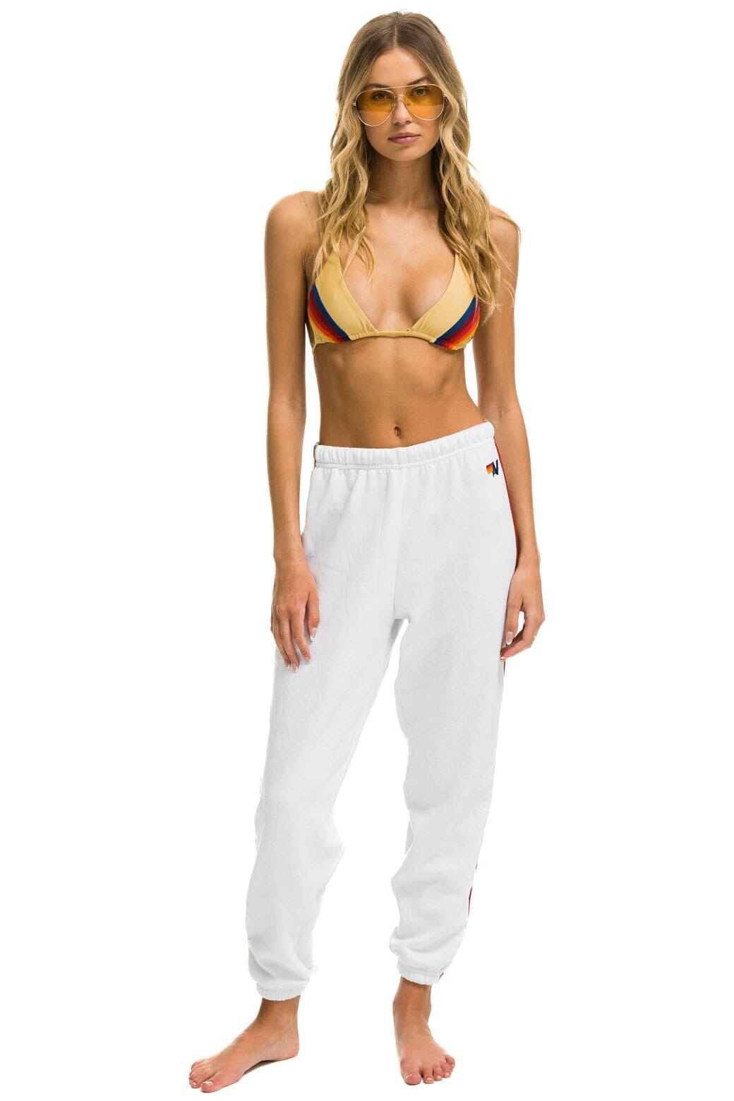 Alternative view of BOLT STRIPE SWEATPANTS - WHITE