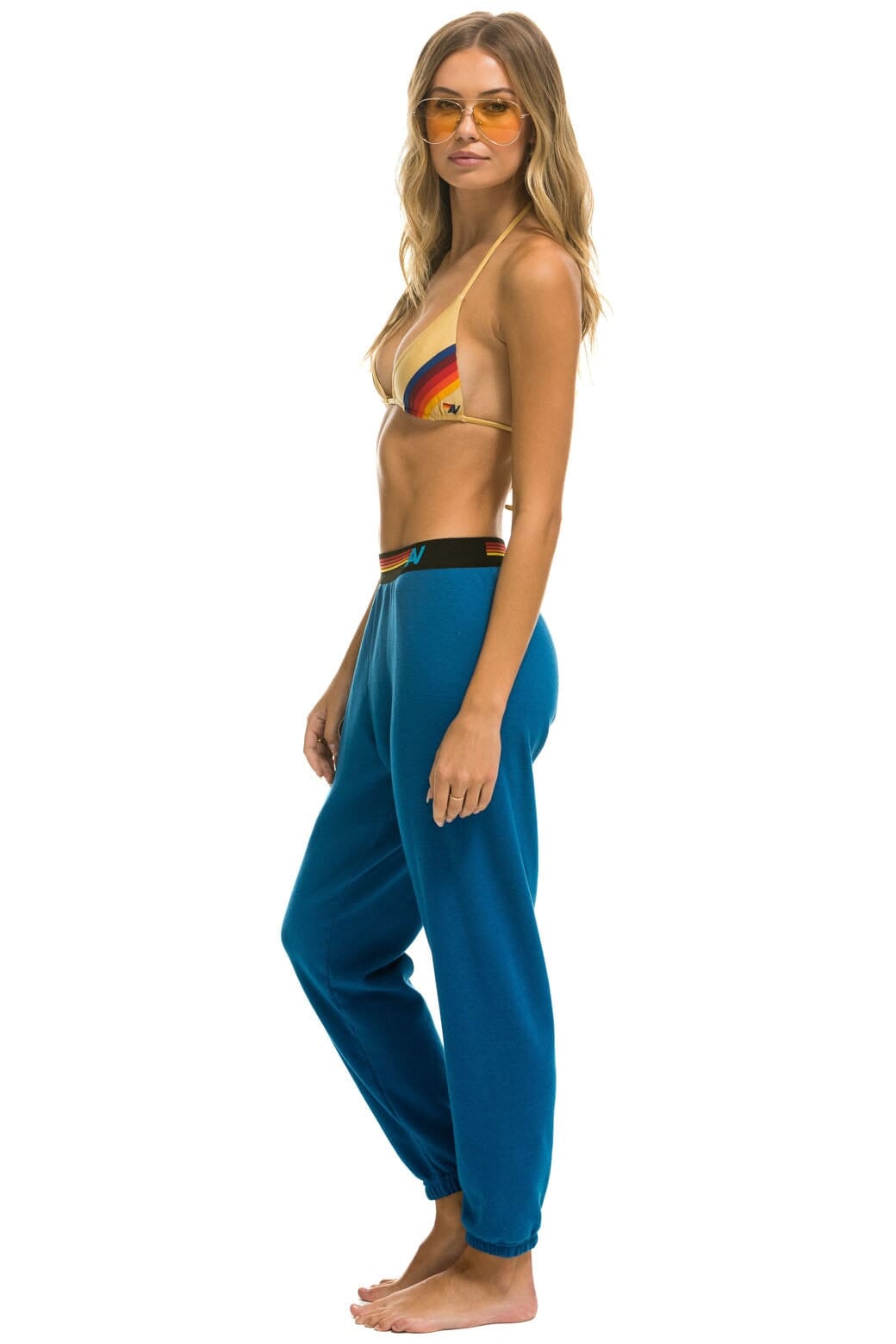 Alternative view of LOGO STRIPE SWEATPANTS - CARIBBEAN