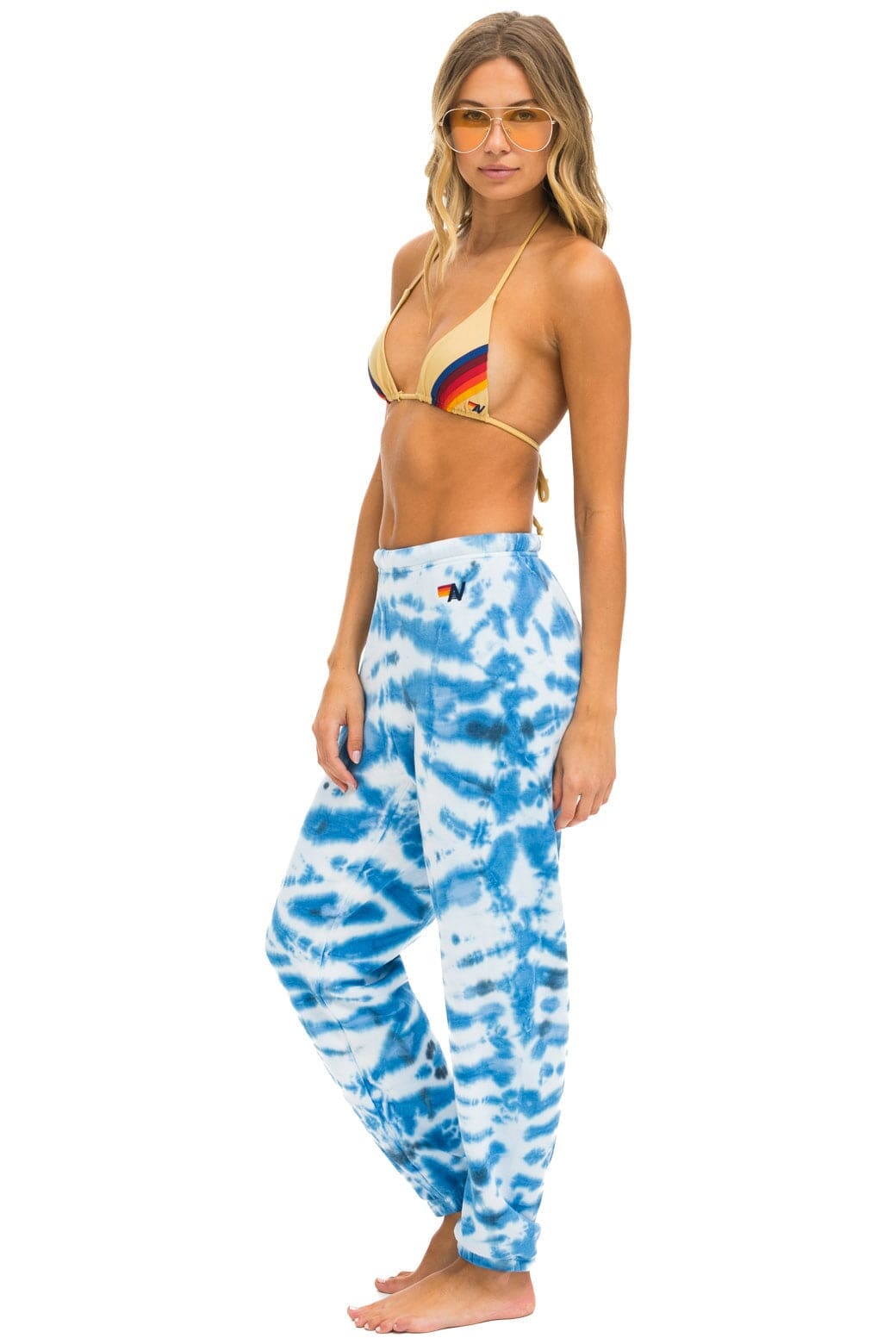 Alternative view of HAND DYED SWEATPANTS - TIE DYE BLUE