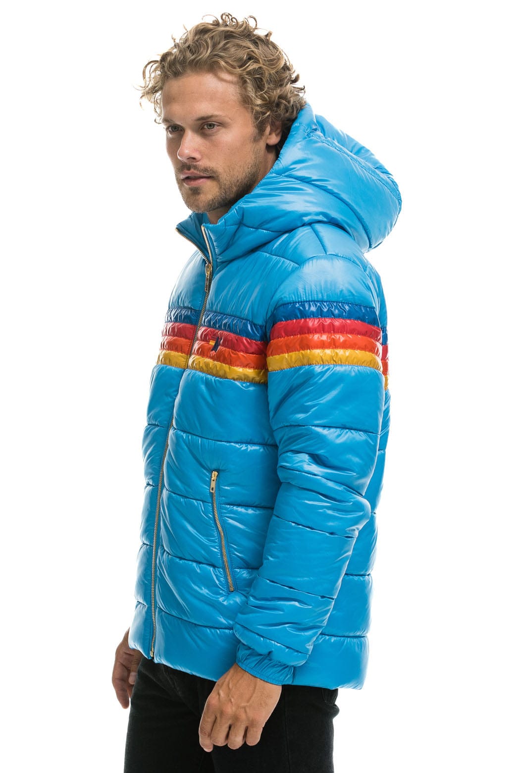 Alternative view of 4 STRIPE LUXE TREKKER JACKET - GLOSSY OCEAN