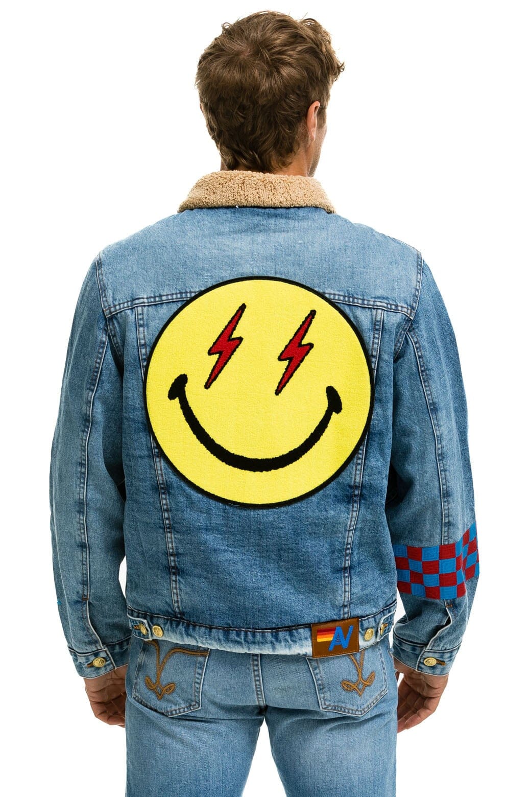 Alternative view of STOKED BOLT SMILEY RANCH SHERPA DENIM JACKET- SUPER LIGHT
