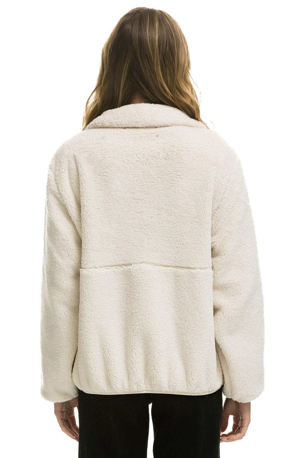Alternative view of TEDDY APRES HALF ZIP JACKET - VINTAGE WHITE