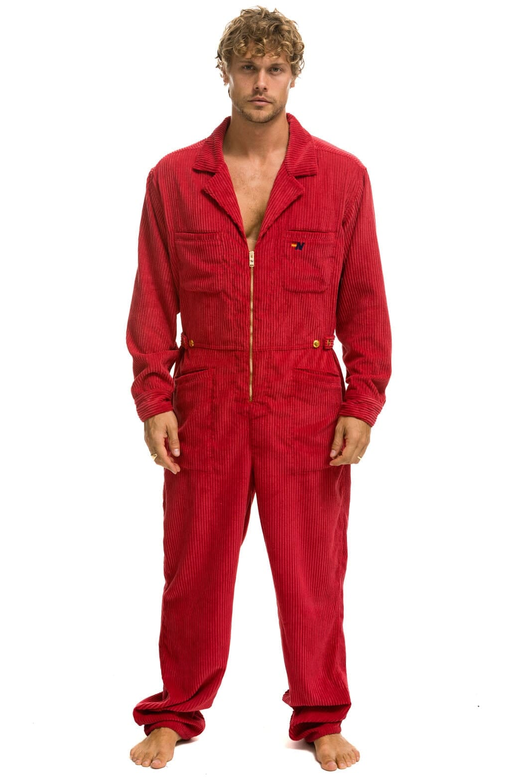 Alternative view of UNISEX CORDUROY FLIGHT SUIT - CHERRY