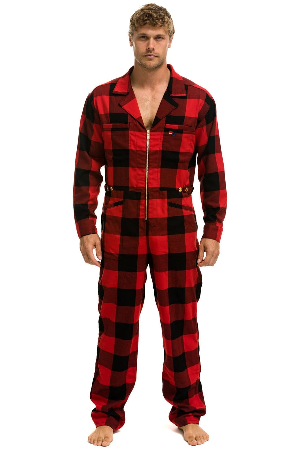 Alternative view of UNISEX PLAID FLIGHT SUIT - BUFFALO PLAID