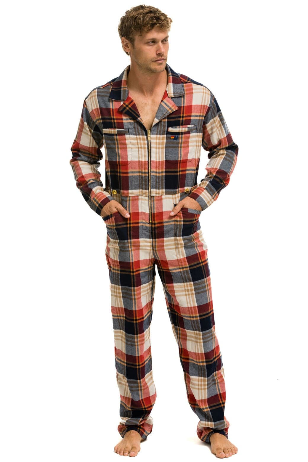 Alternative view of UNISEX PLAID FLIGHT SUIT - COWBOY PLAID