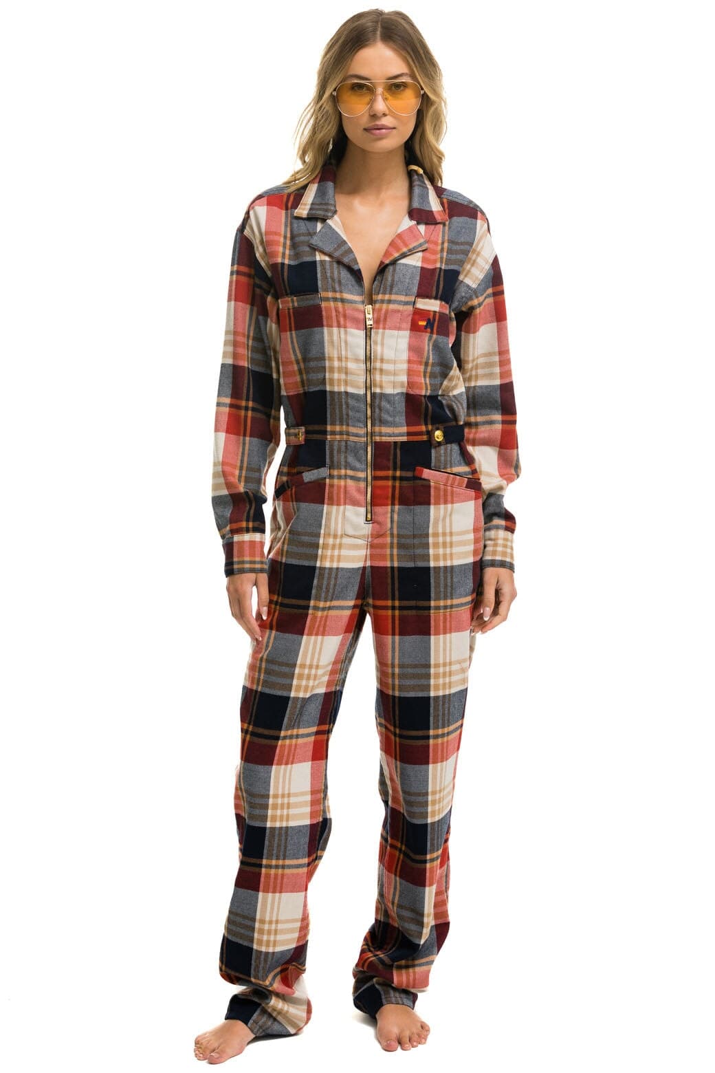 UNISEX PLAID FLIGHT SUIT - COWBOY PLAID