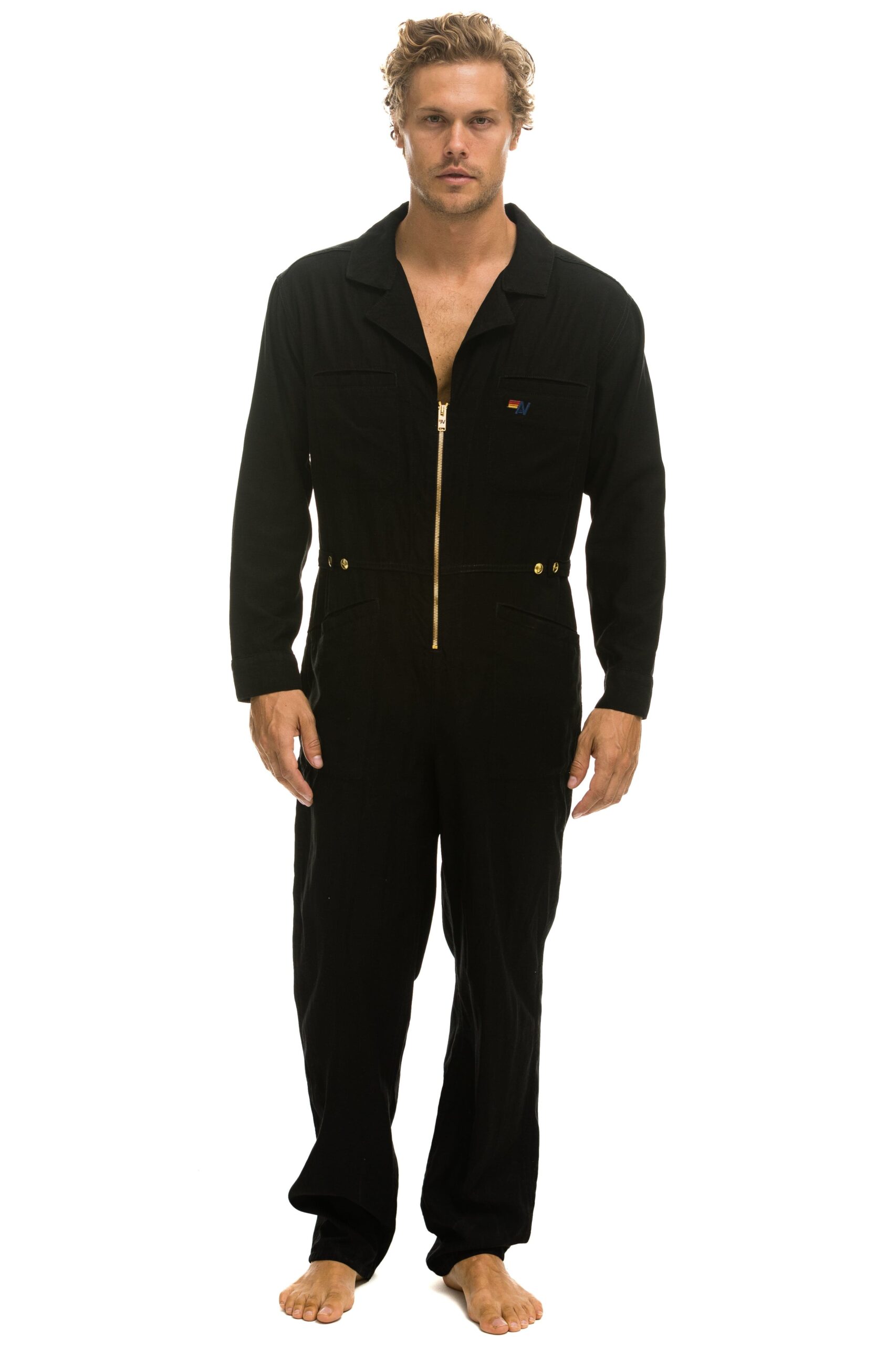 Alternative view of UNISEX TWILL FLIGHT SUIT - BLACK