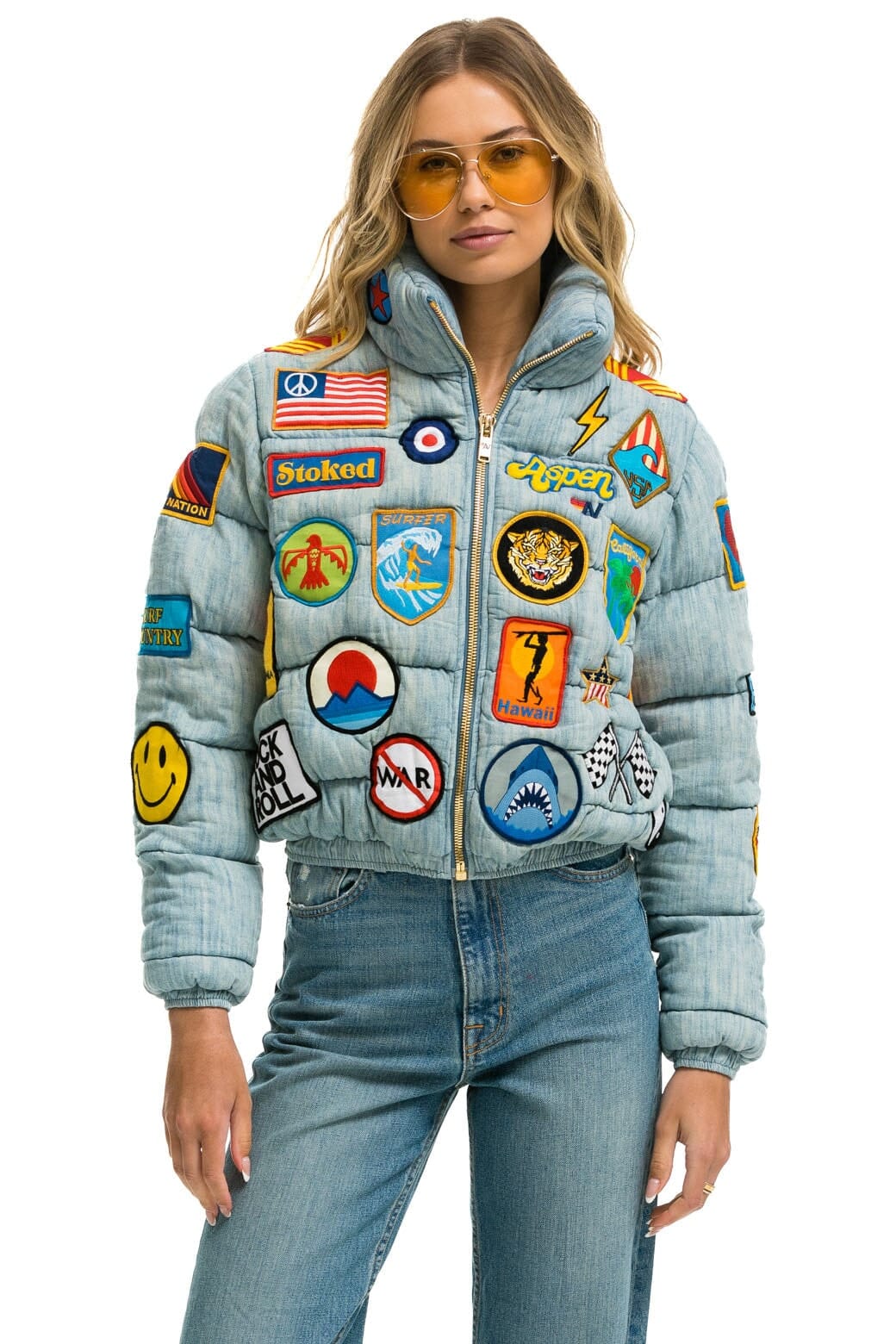 Alternative view of VINTAGE PATCH DENIM APRES PUFFER JACKET - VINTAGE