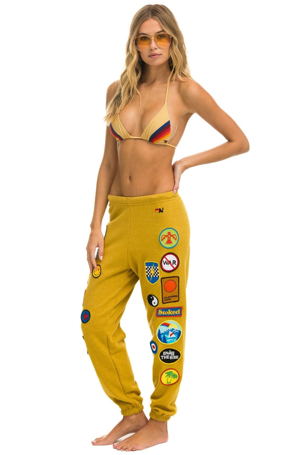 Alternative view of VINTAGE PATCH SWEATPANTS - KHAKI