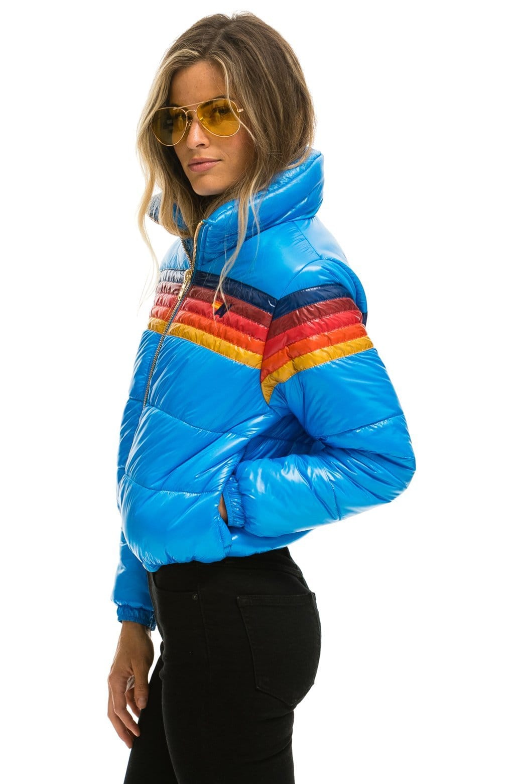 Alternative view of 5 STRIPE APRES PUFFER JACKET - GLOSSY BLUE