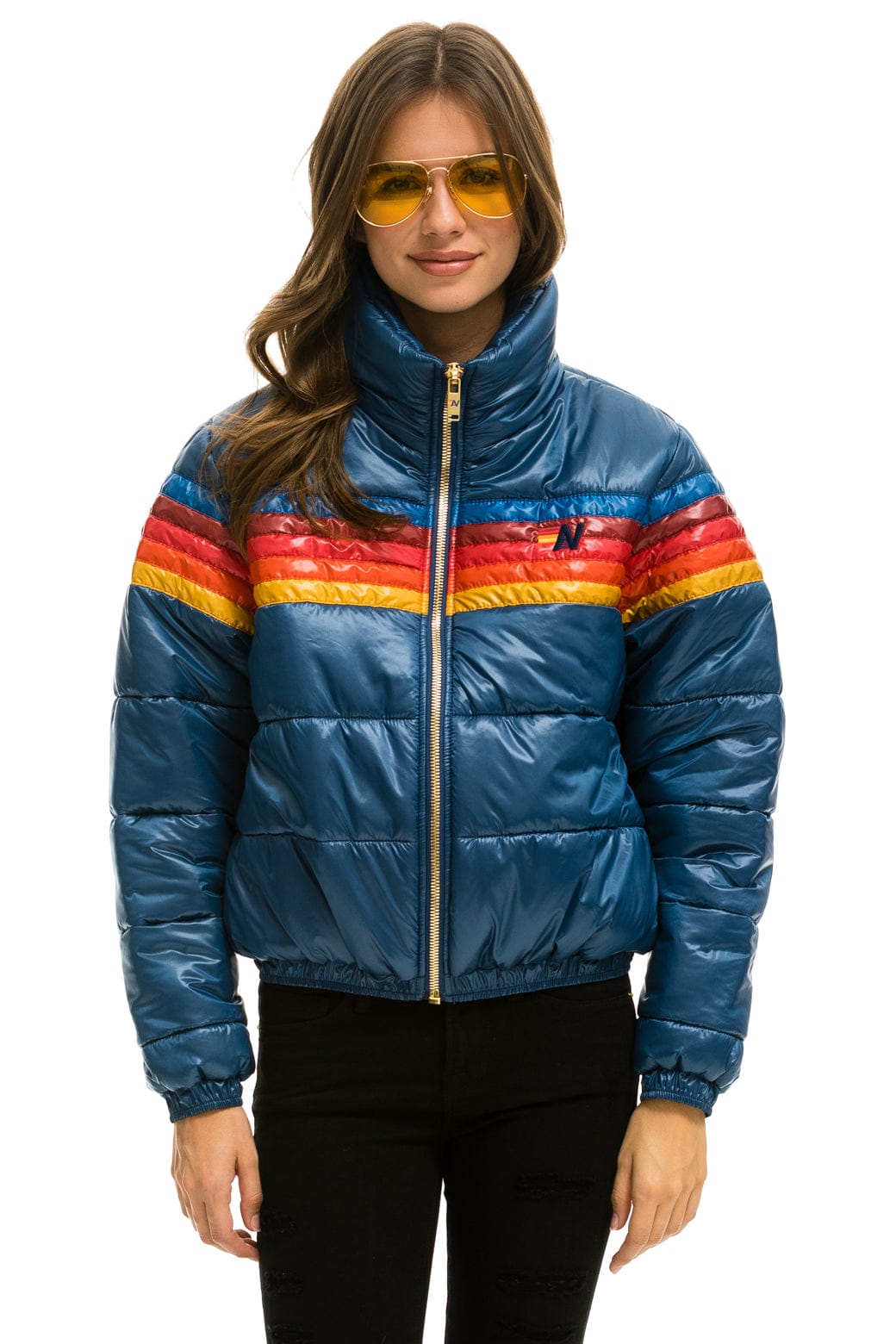 5 STRIPE APRES JACKET - GLOSSY DARK BLUE