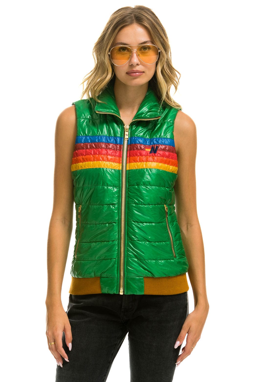Alternative view of WOMEN'S 5 STRIPE VEST - GLOSSY AMAZON