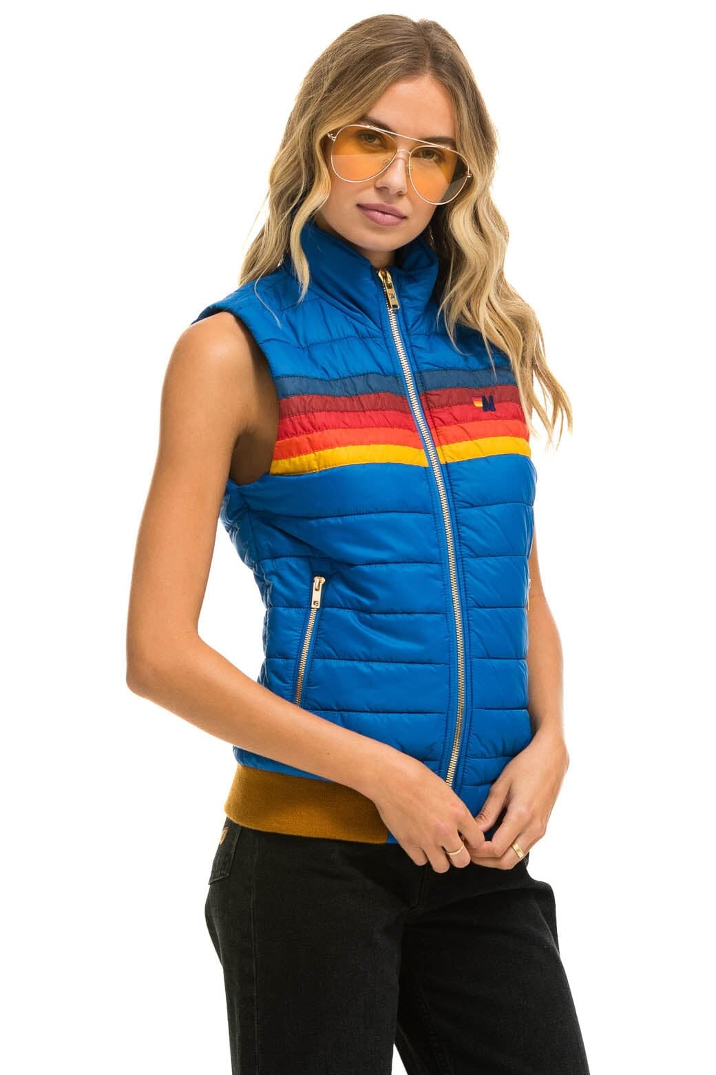 Alternative view of WOMEN'S 5 STRIPE VEST - SNORKEL BLUE