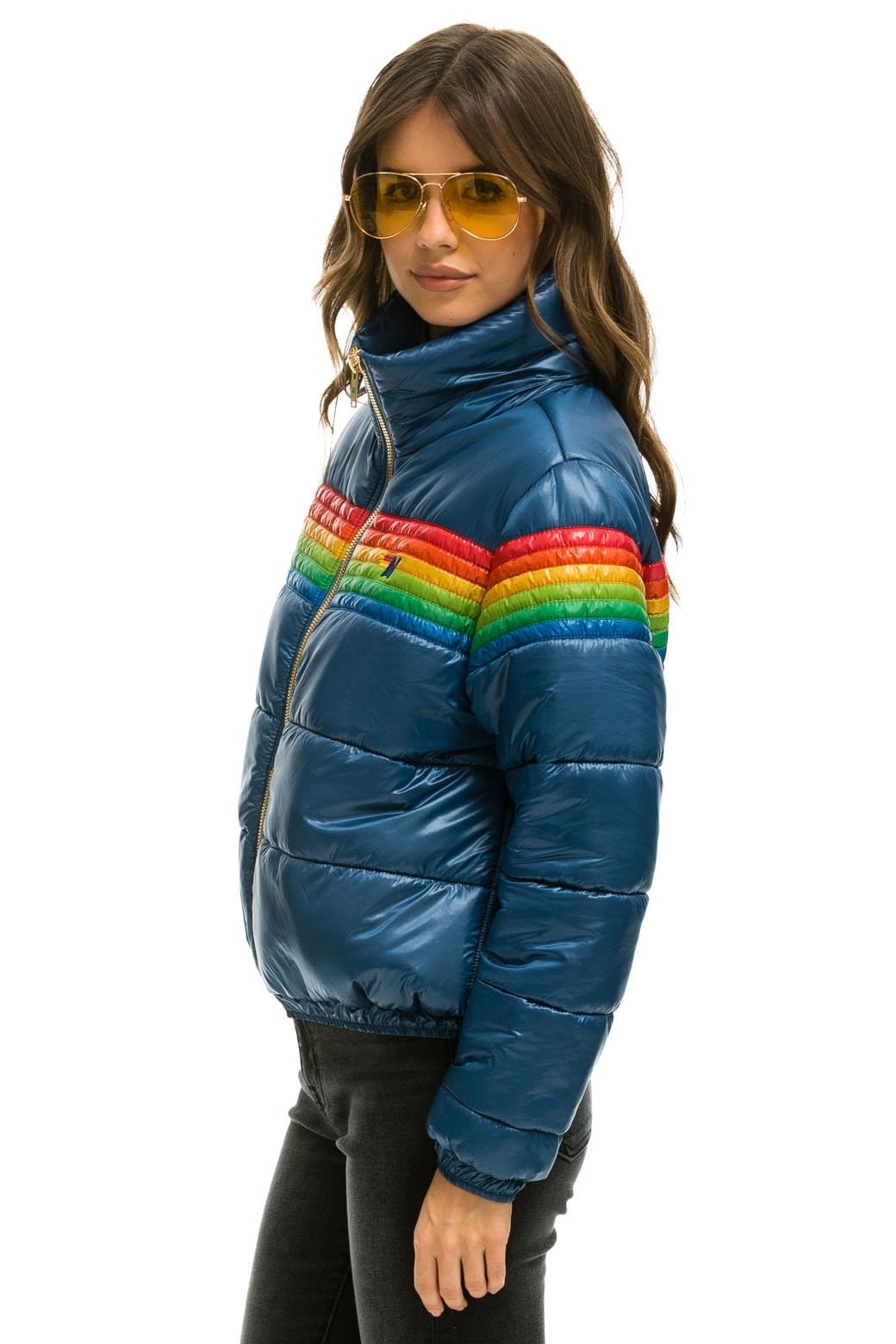 Alternative view of 6 STRIPE LUXE APRES PUFFER JACKET - GLOSSY DEEP BLUE