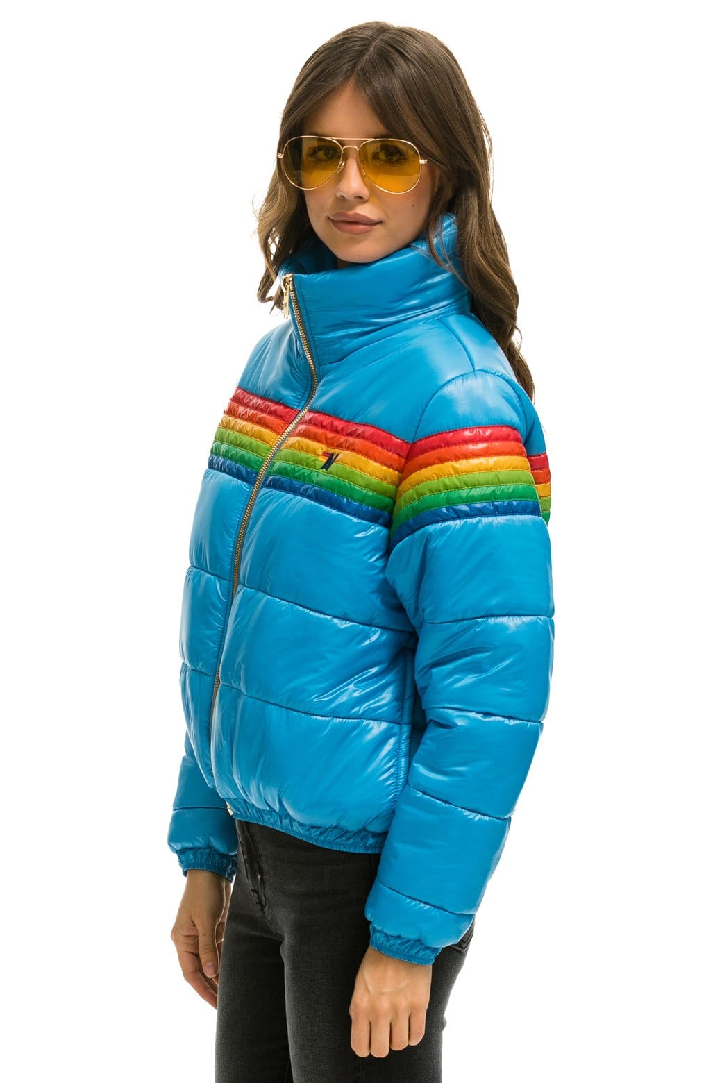 Alternative view of 6 STRIPE LUXE APRES PUFFER JACKET - GLOSSY OCEAN