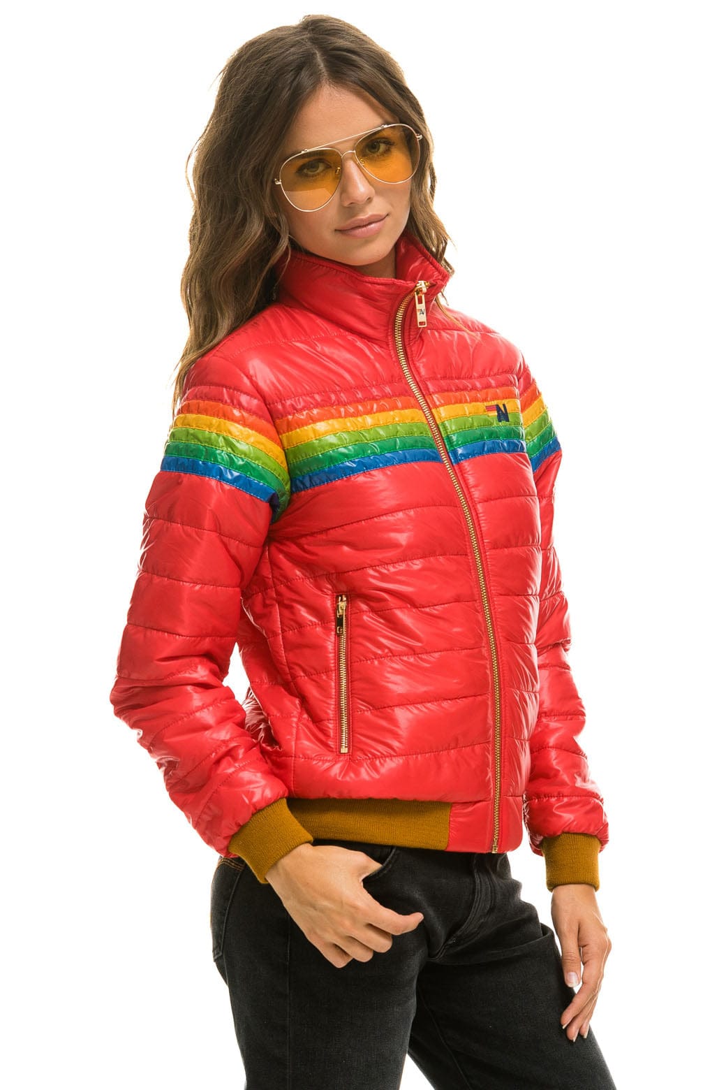 Alternative view of 6 STRIPE JACKET -  GLOSSY CHERRY