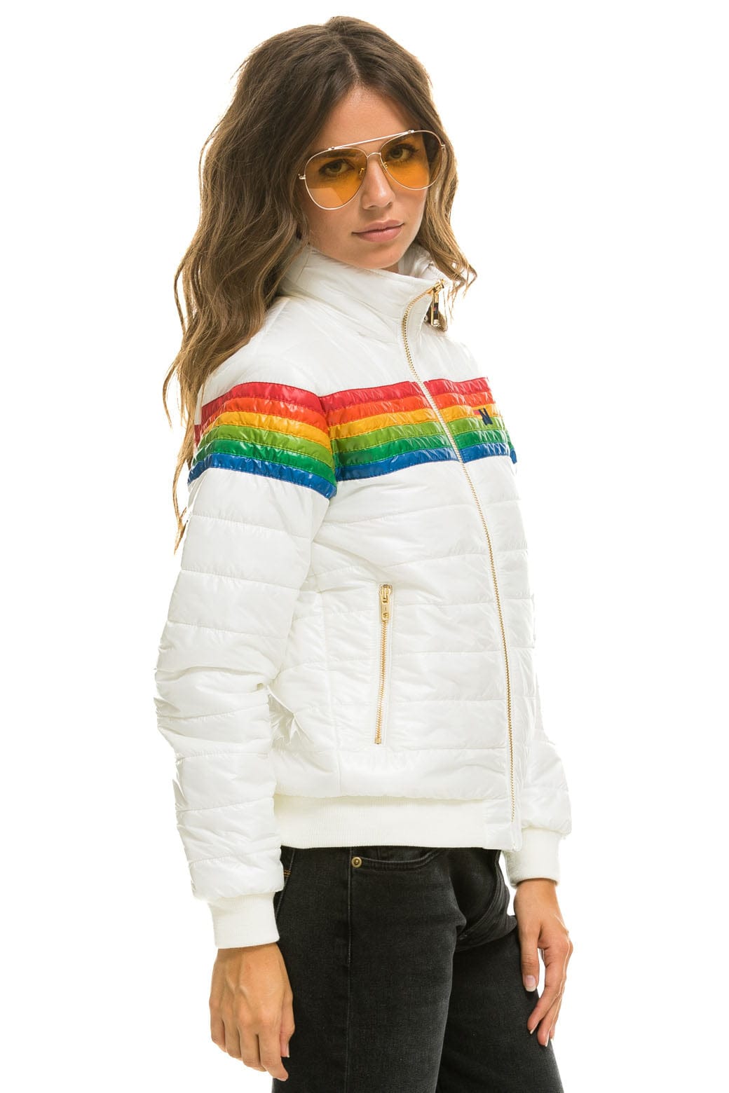 Alternative view of 6 STRIPE JACKET -  GLOSSY WHITE