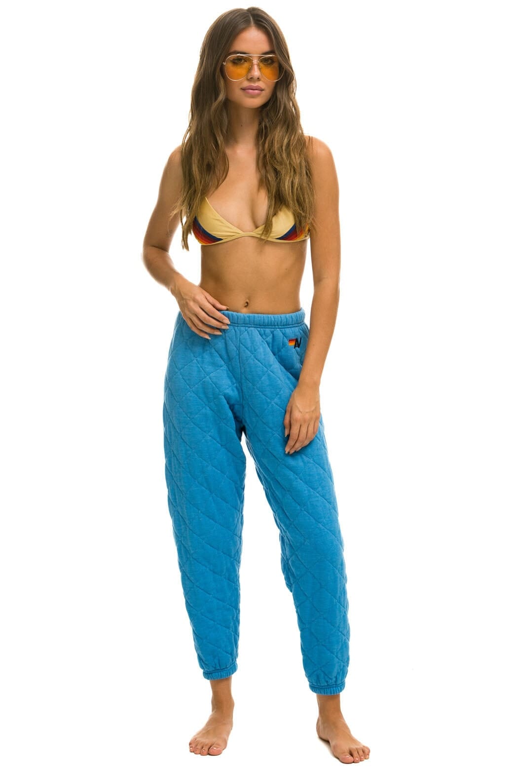 Alternative view of QUILTED SWEATPANTS - OCEAN