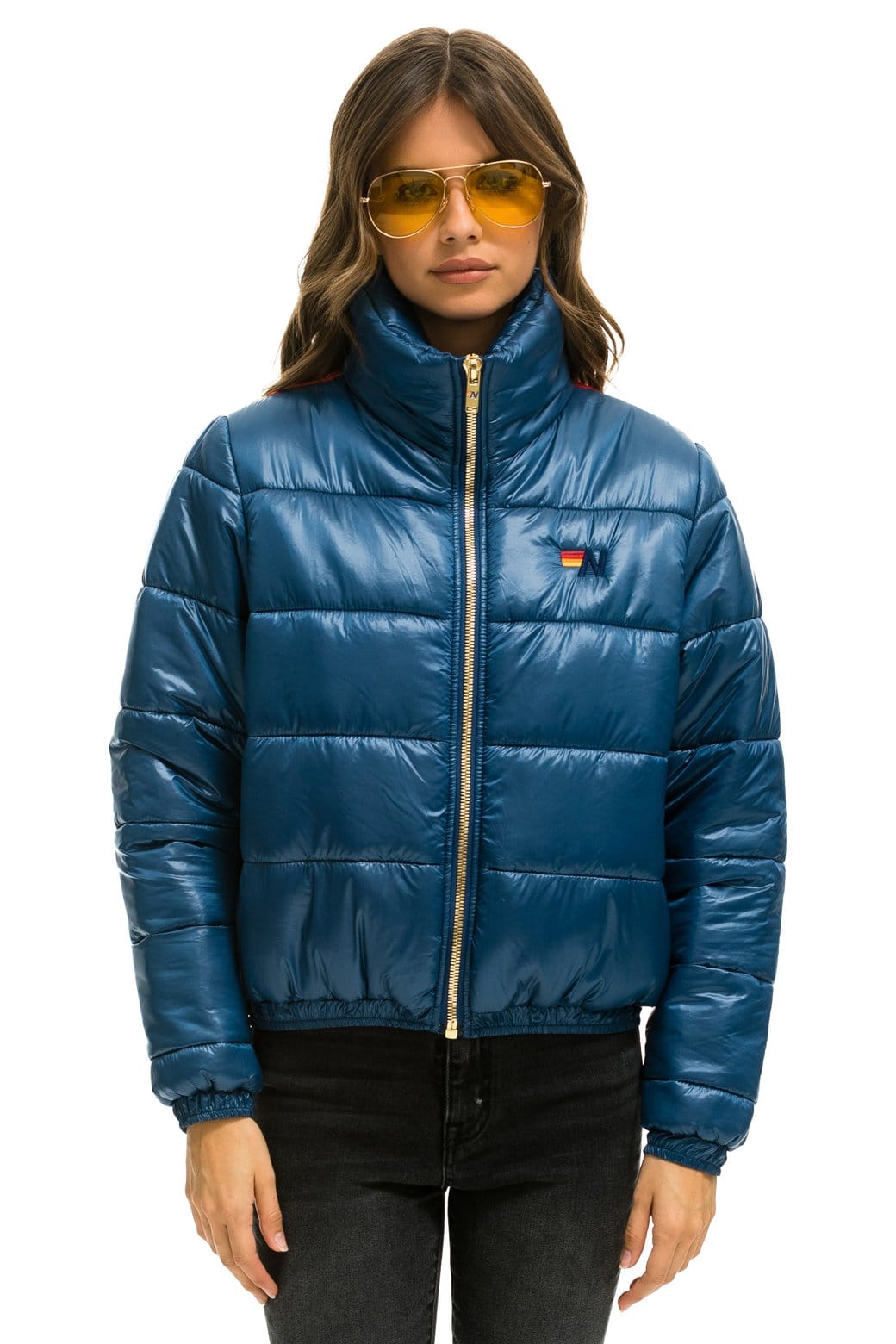 Alternative view of SUNBURST APRES PUFFER JACKET - GLOSSY DEEP BLUE